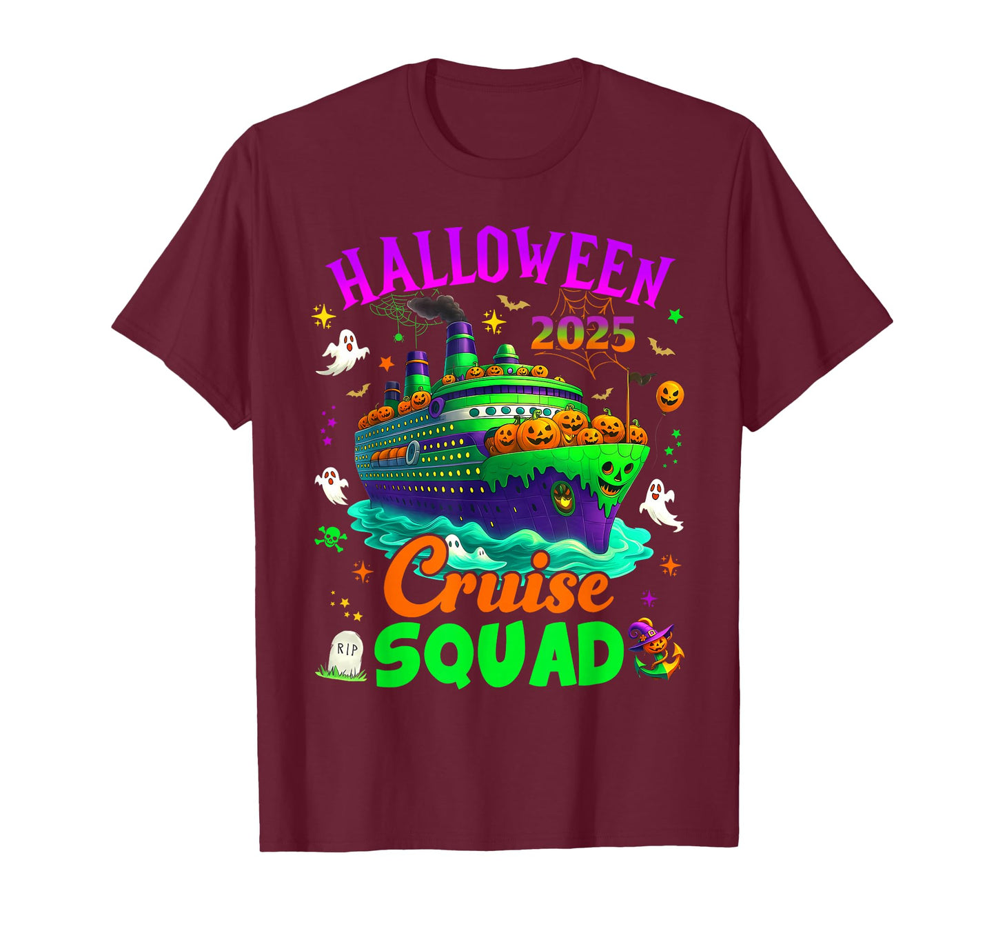 Halloween Cruise Squad 2025 Matching Cruising Crew Vacation T-Shirt