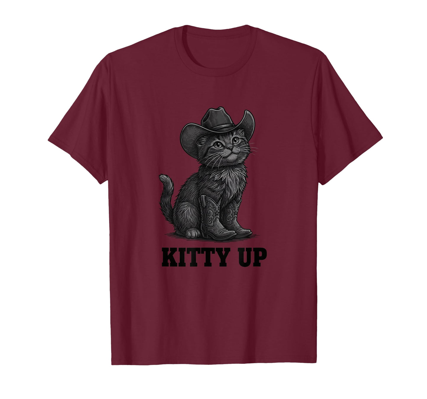 Cowboy Cat Kitty Up Vintage Western Cat T-Shirt