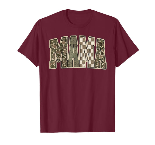 Mama Mommy Happy Mother's Day Mom Life Retro Camouflage T-Shirt