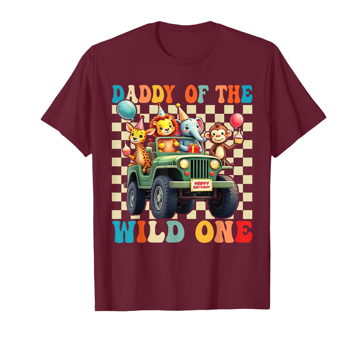 Daddy of The Wild One 1st Birthday Safari Jungle Animals T-Shirt