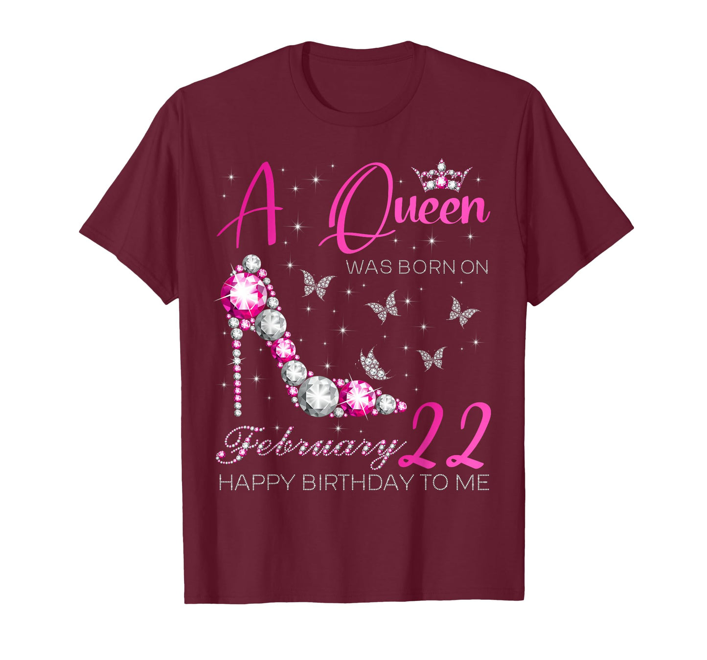 A Queen was Born on February 22, 22nd February Bday Party T-Shirt
