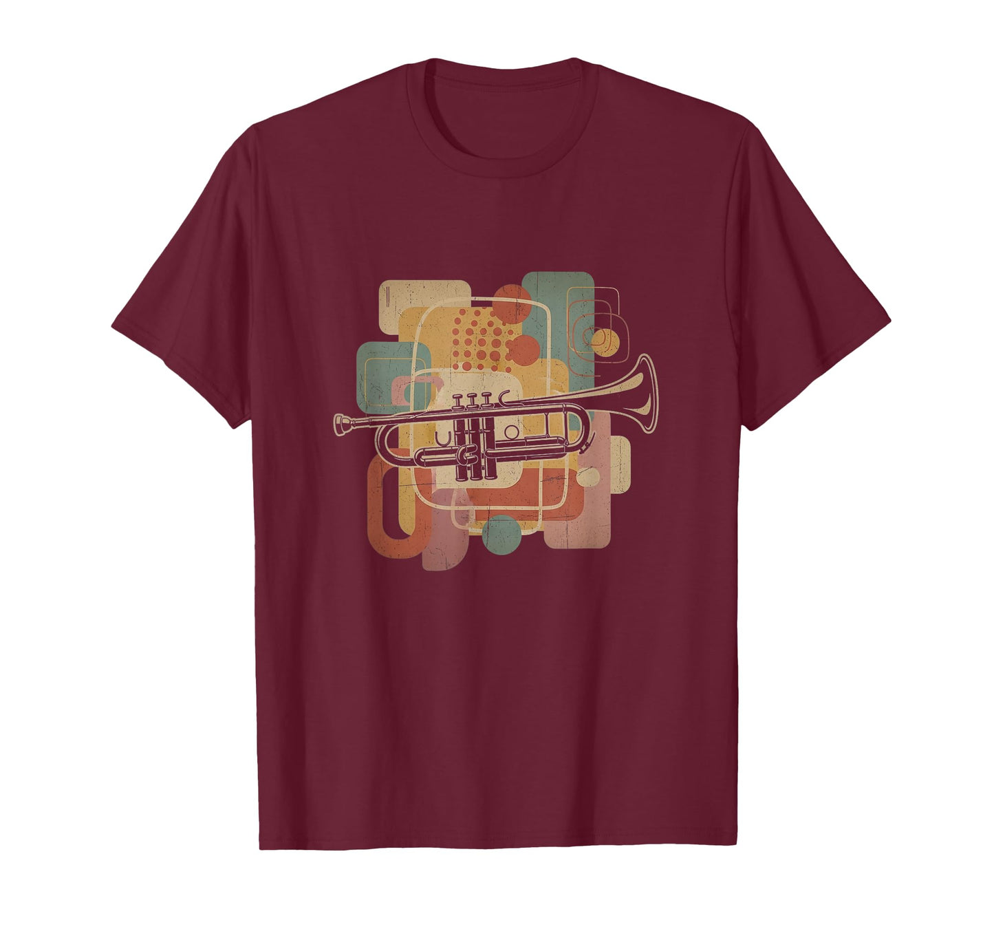 Retro Trumpet Graphic Art Design T-Shirt