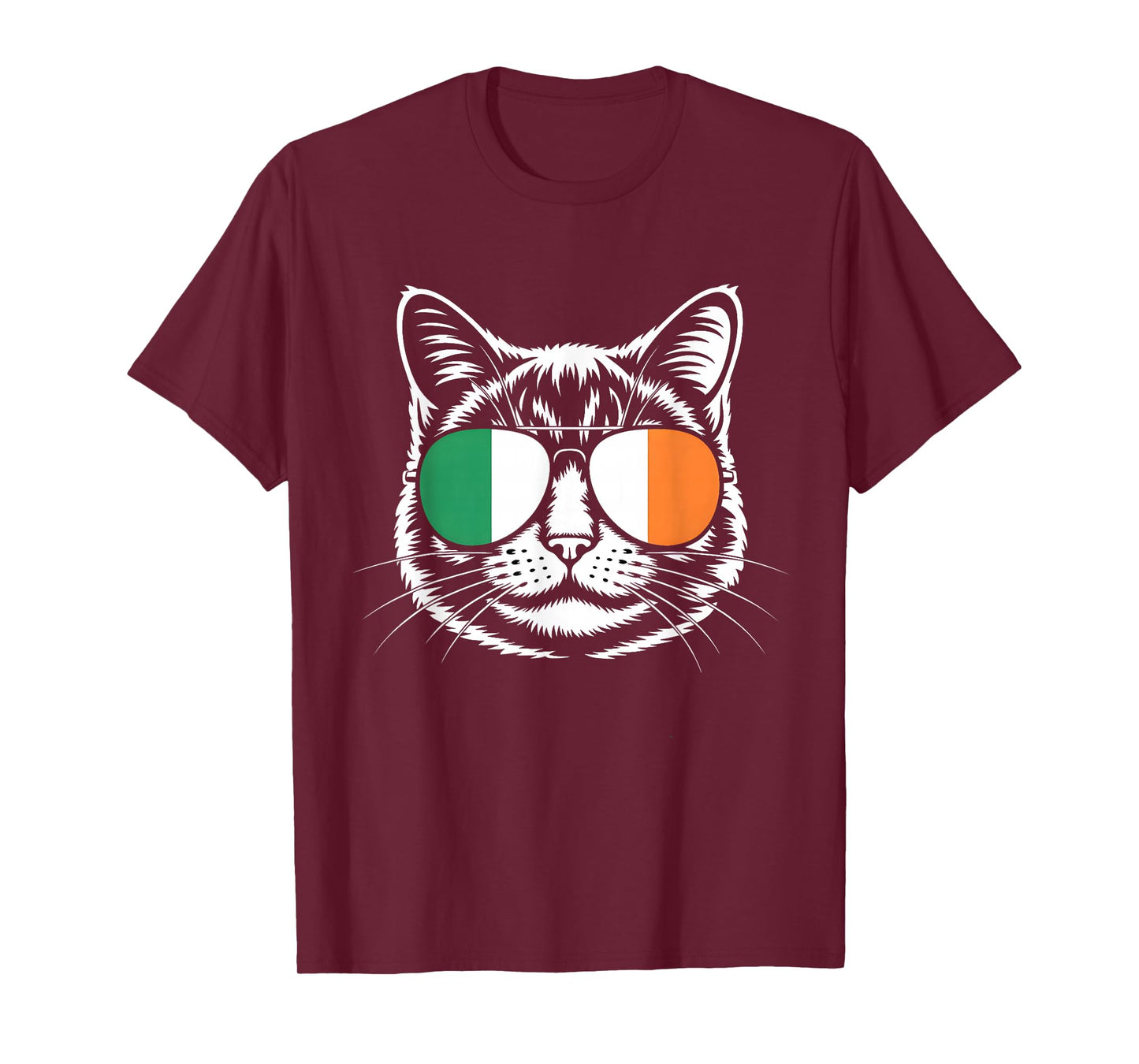 St. Patrick's Day T Shirt Cat Irish Flag Ireland Cat Lover T-Shirt