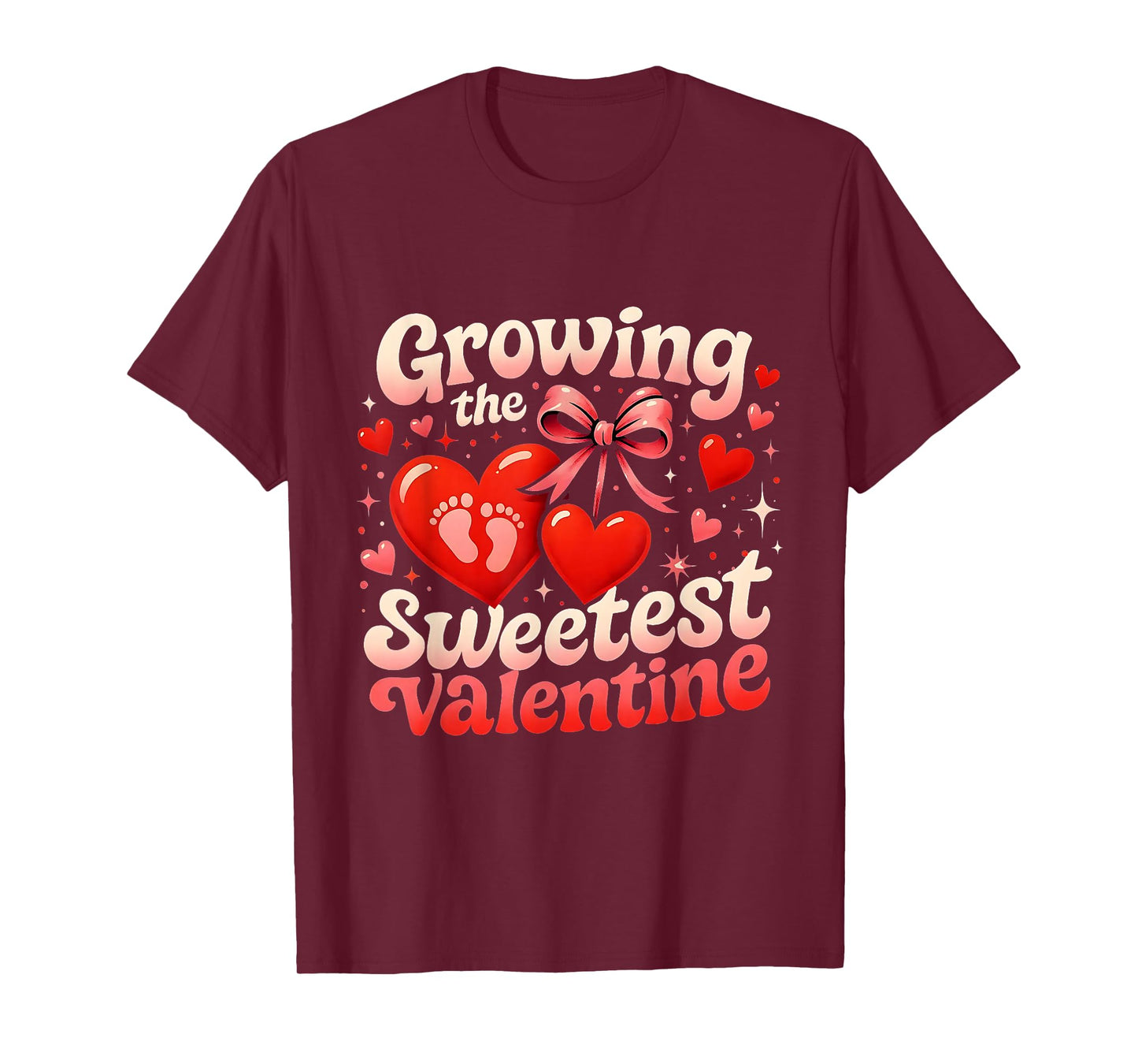 Growing The Sweetest Valentine Pregnancy Announcement T-Shirt