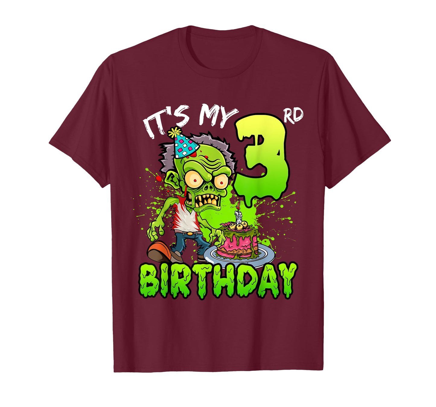 It's My 3rd Birthday Zombie Lover 3 Year Old Boys Girls T-Shirt