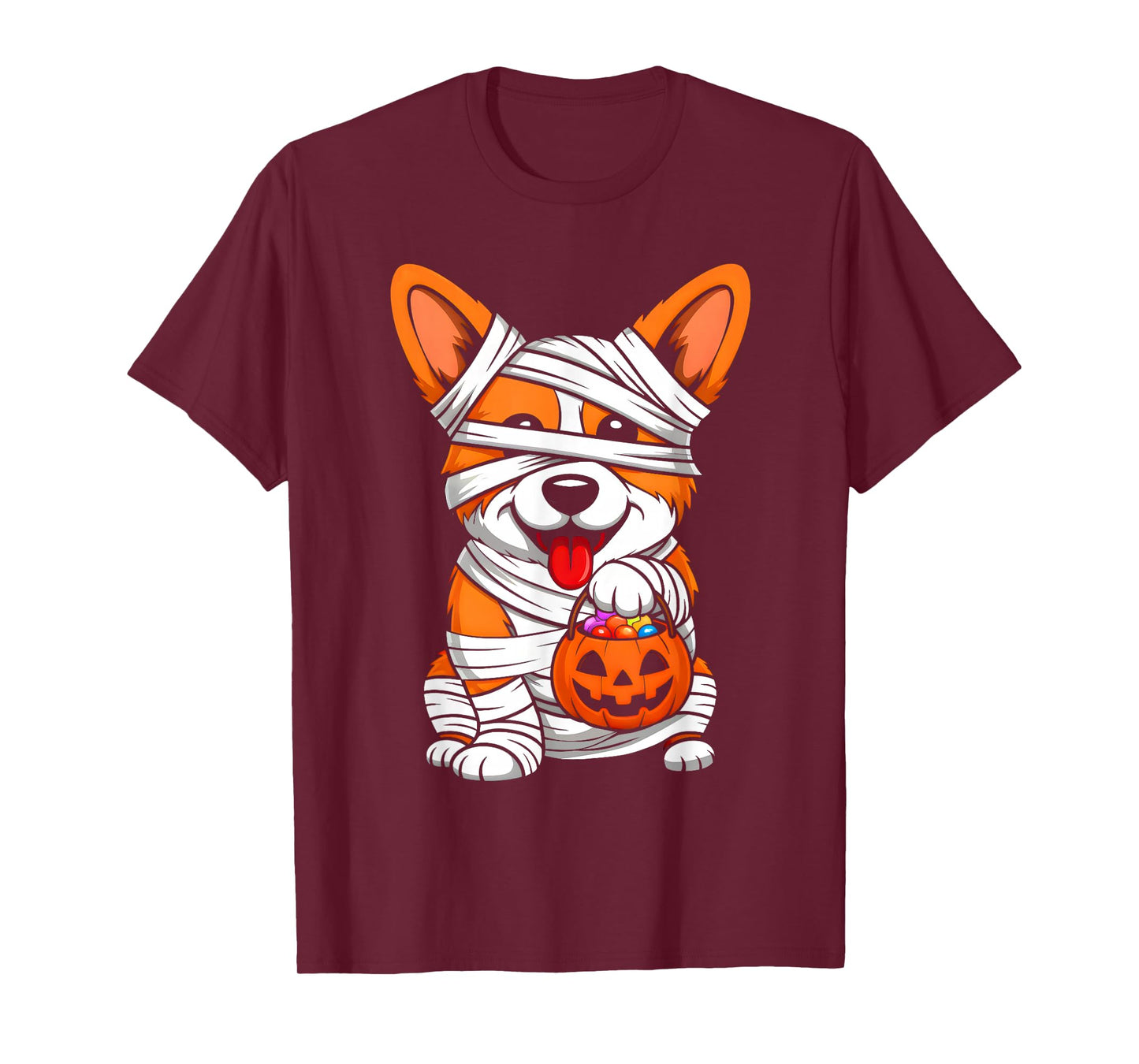 Mummy Corgi Dog Fall Pumpkin Spooky Season Halloween Costume T-Shirt