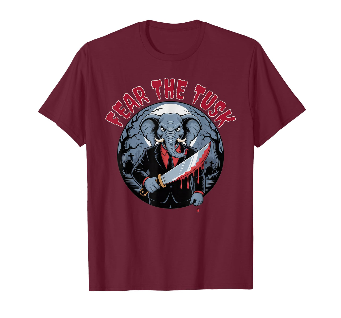 Fear The TUSK, Alabama Elephant Lovers Halloween Costume T-Shirt