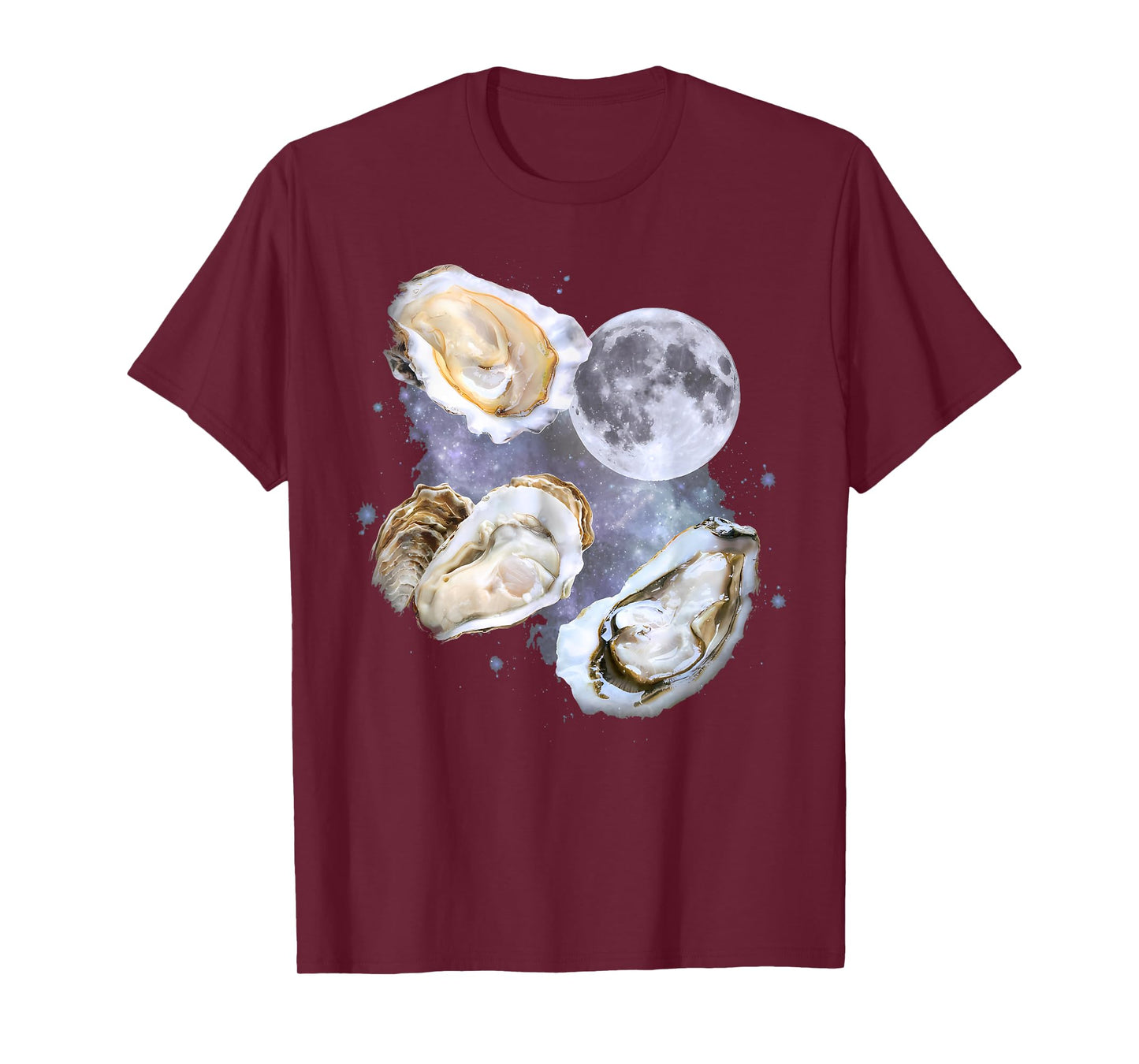 Vintage 90s Three Oyster Howling at The Moon Animal Lovers T-Shirt