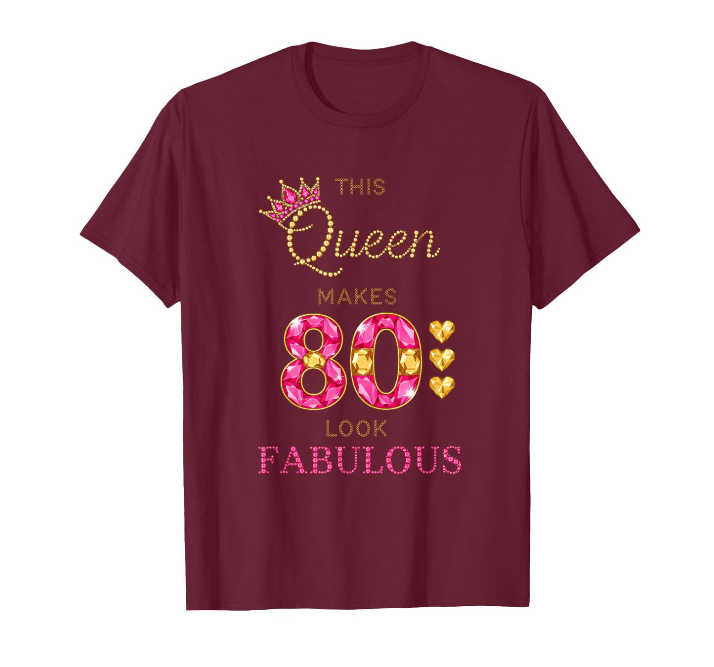 Birthday This Queen Makes 80 Look Fabulous, 80th Birthday T-Shirt