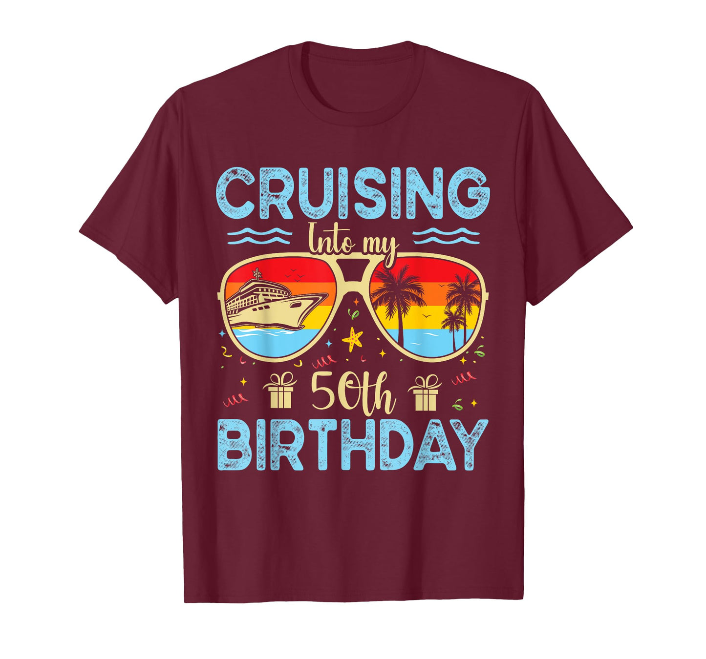 Cruising Into My 50th Birthday - 50th Birthday Cruise Squad T-Shirt