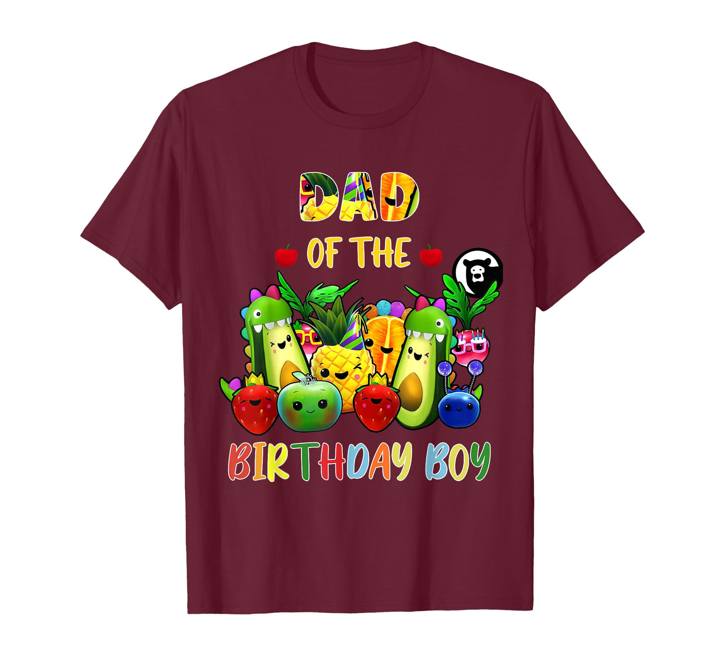 Dad Of The Birthday Boy Family Fruit Birthday Hey Bear T-Shirt