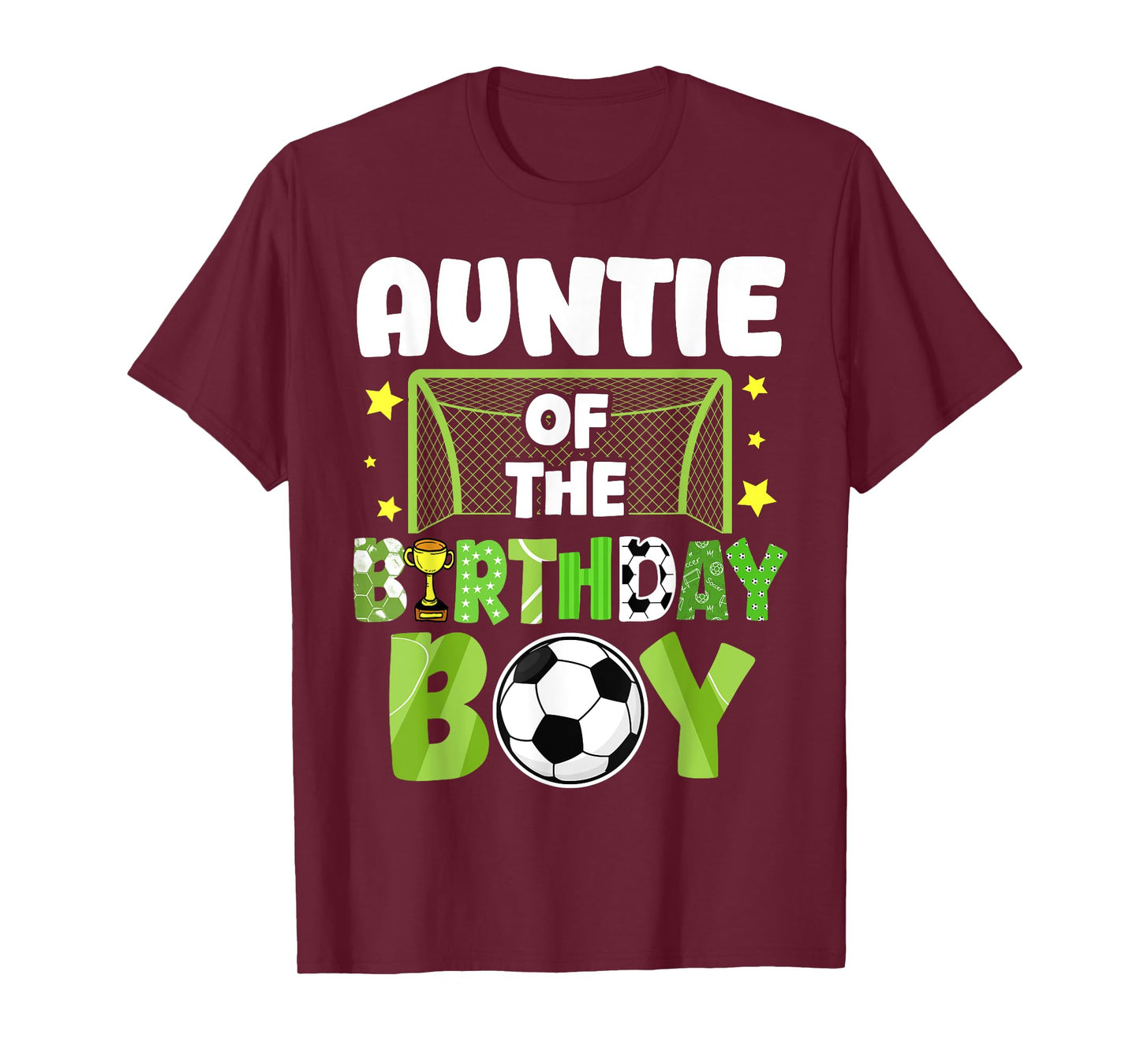 Soccer Auntie Birthday Boy Party Soccer Family Matching T-Shirt