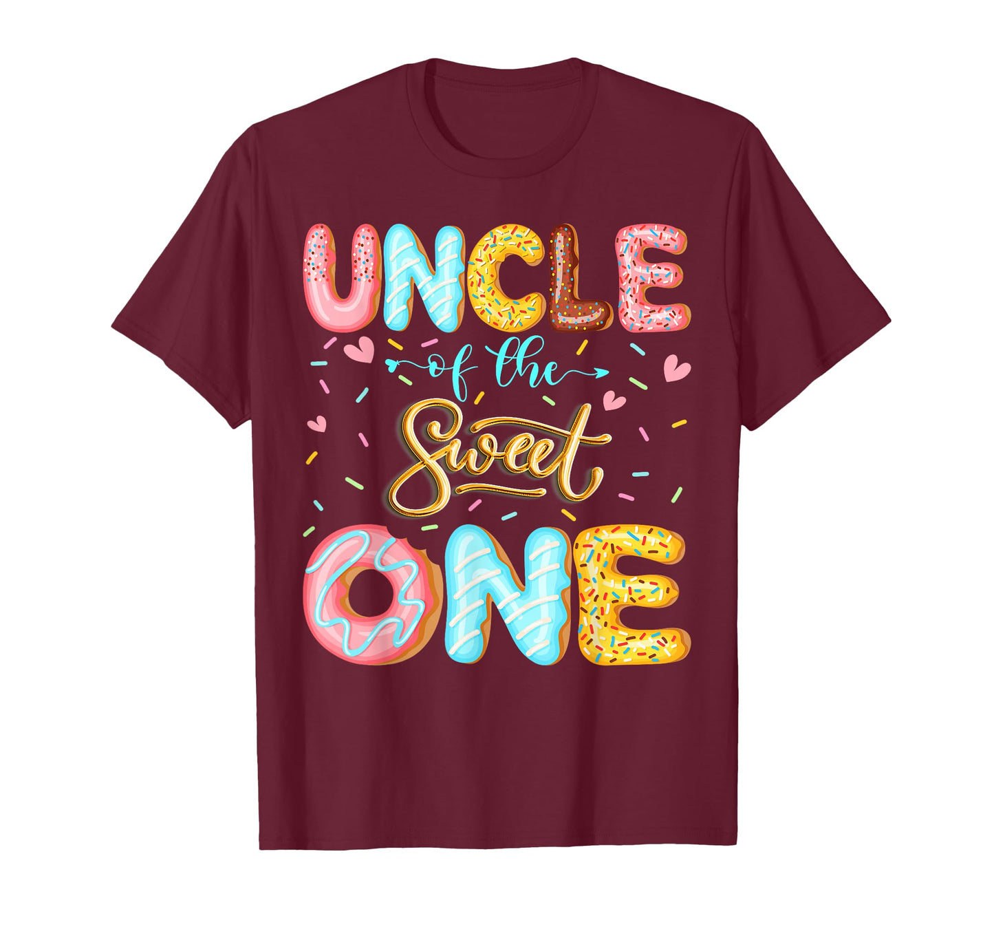 Uncle of The Sweet One 1st Birthday Girl Donut Lover T-Shirt