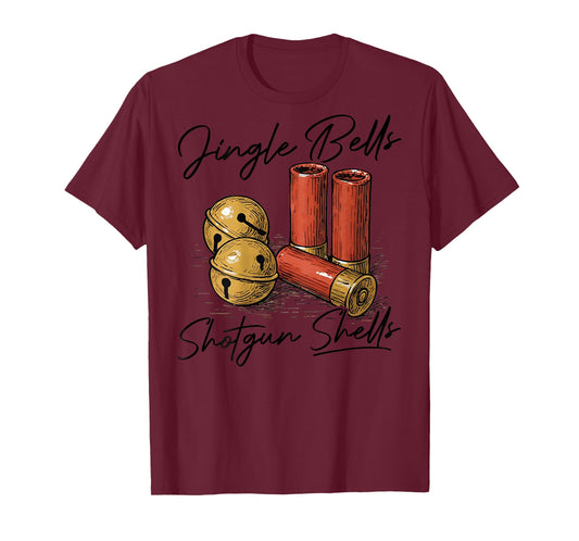 Jingle Bells Shotgun Shells (on Back) T-Shirt