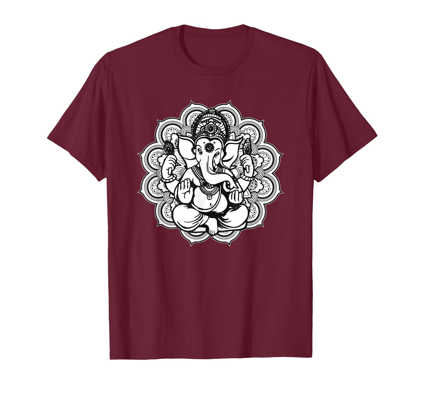 Ganesh Ganesha Elephant Mandala India Art Indian God Hindu T-Shirt