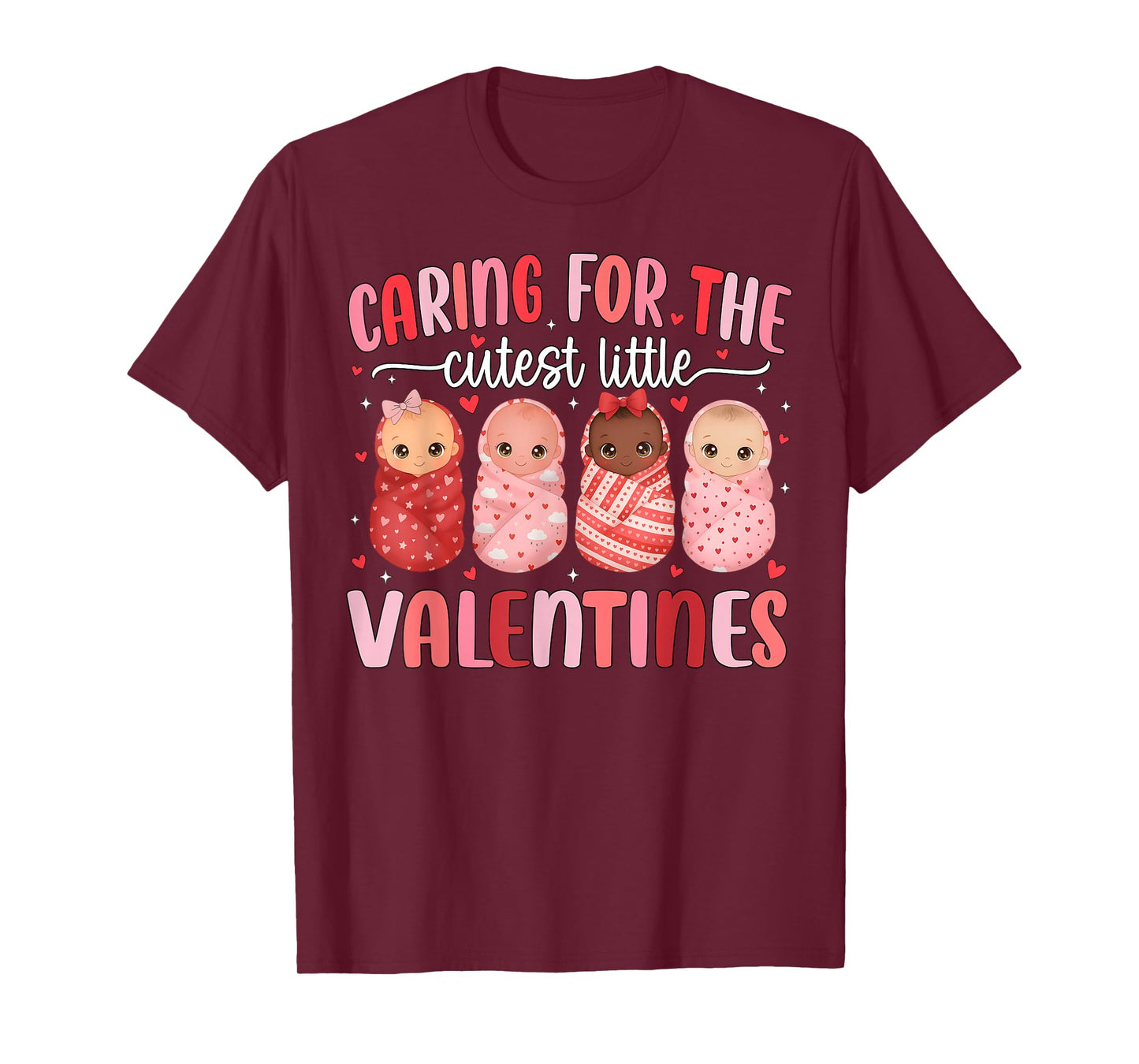 Caring for The Cutest Little Valentines NICU Nurse Cute Baby T-Shirt