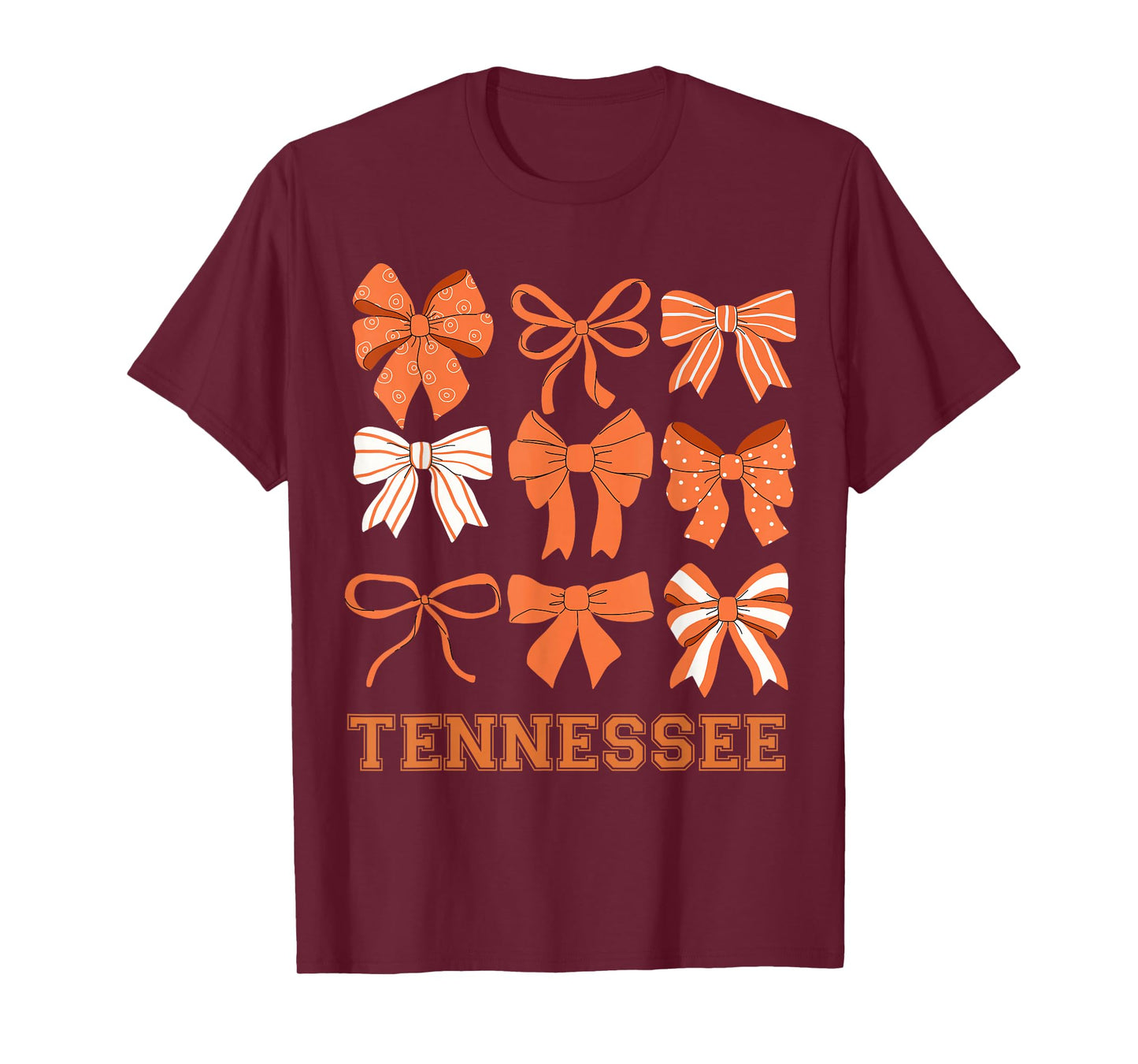Tennessee TN Women Toddler Girls Coquette Bow State Pride T-Shirt