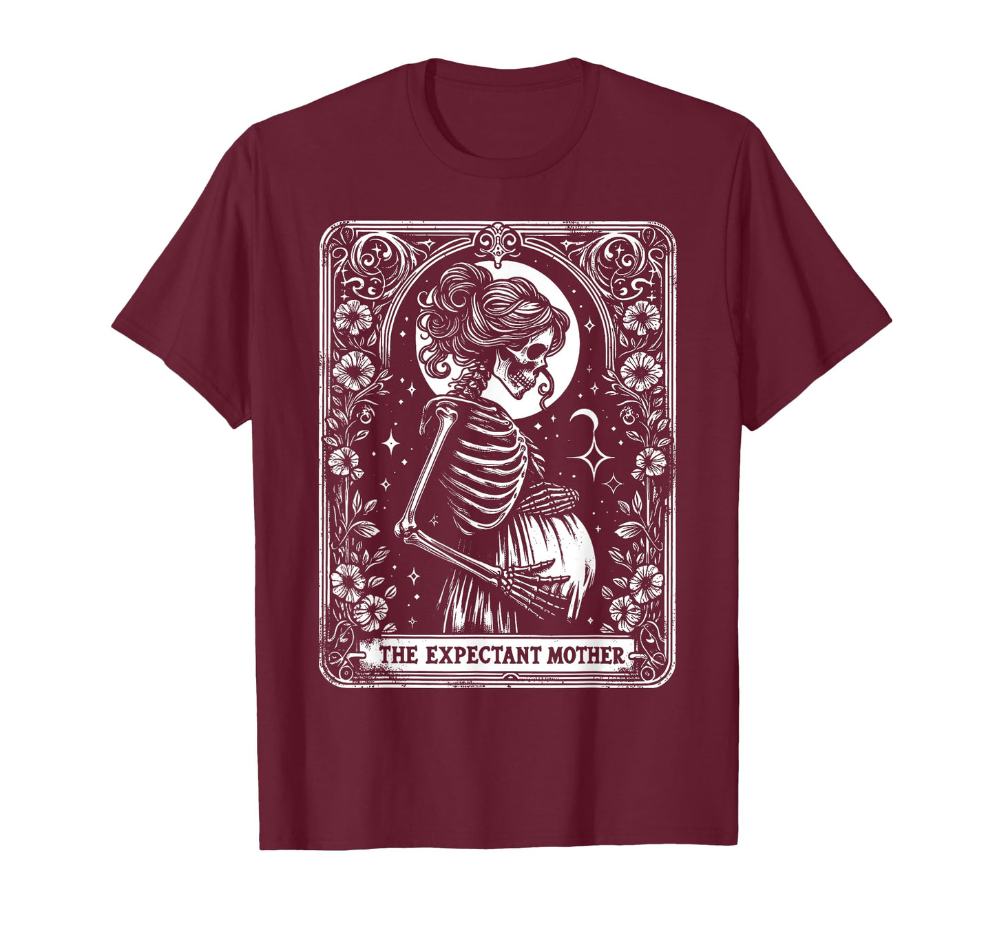 Skeleton Expectant Mother Tarot Card Pregnancy Announcement T-Shirt