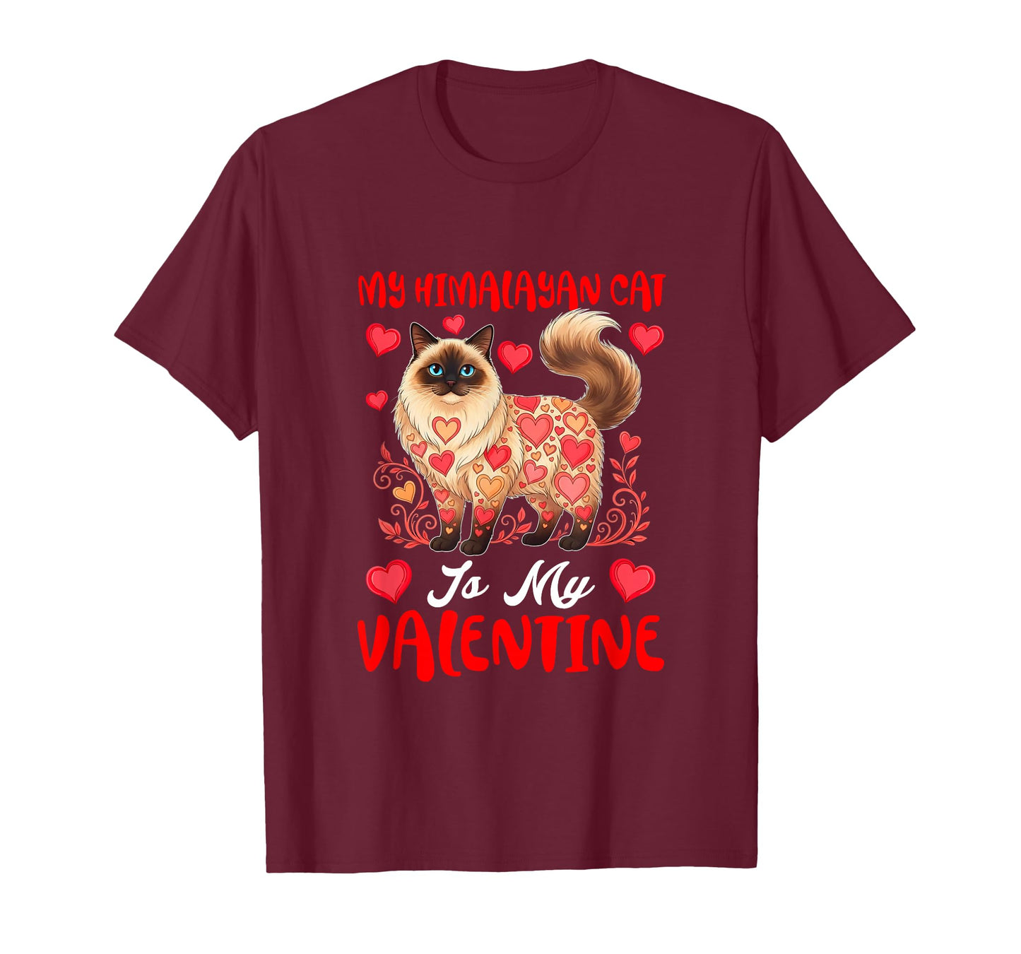 My Himalayan Cat is My Valentine Matching Dog Owner Kids T-Shirt