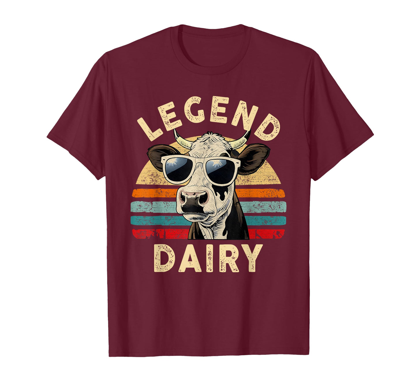 Legend Dairy Funny Farmer Cow Farmer Pun Graphic Cow Vintage T-Shirt