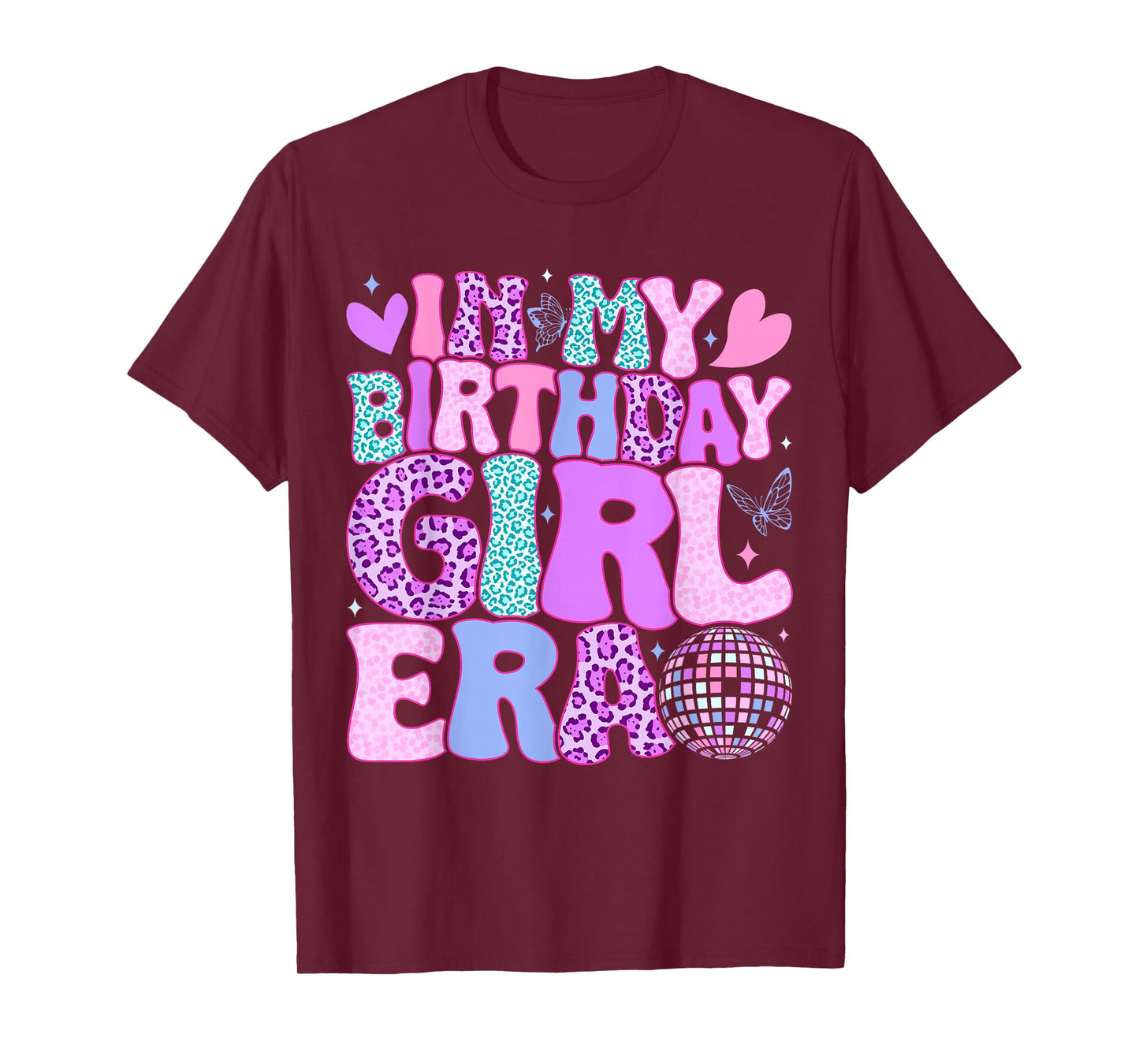 Groovy In My Birthday Girl Era Retro Women Teens Kids Bday T-Shirt
