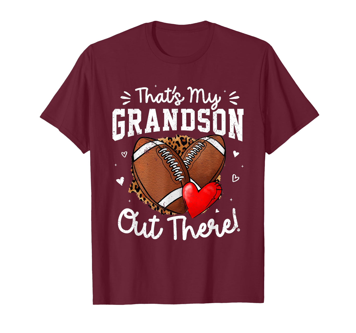 That's My Grandson Out There Funny Football Grandma T-Shirt