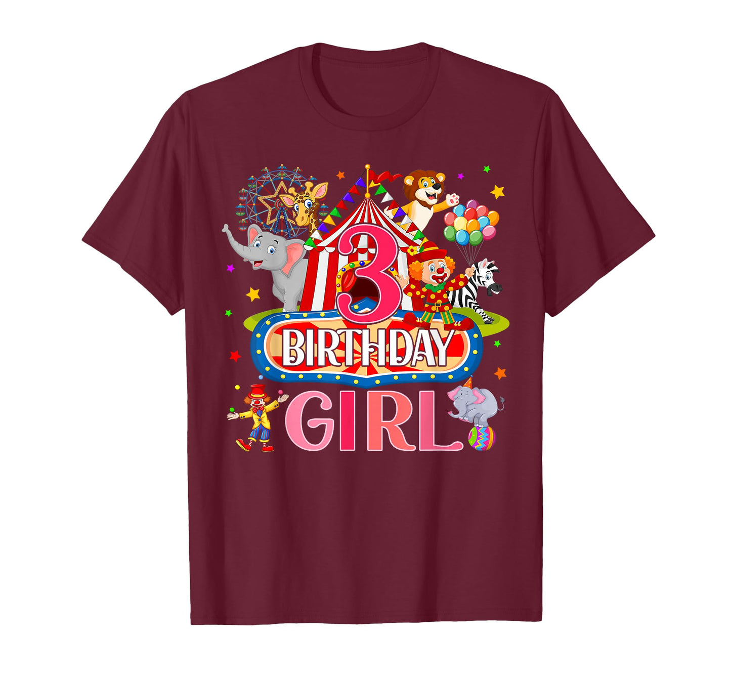3rd Birthday For Girl Ringmaster Circus Carnival Family Bday T-Shirt