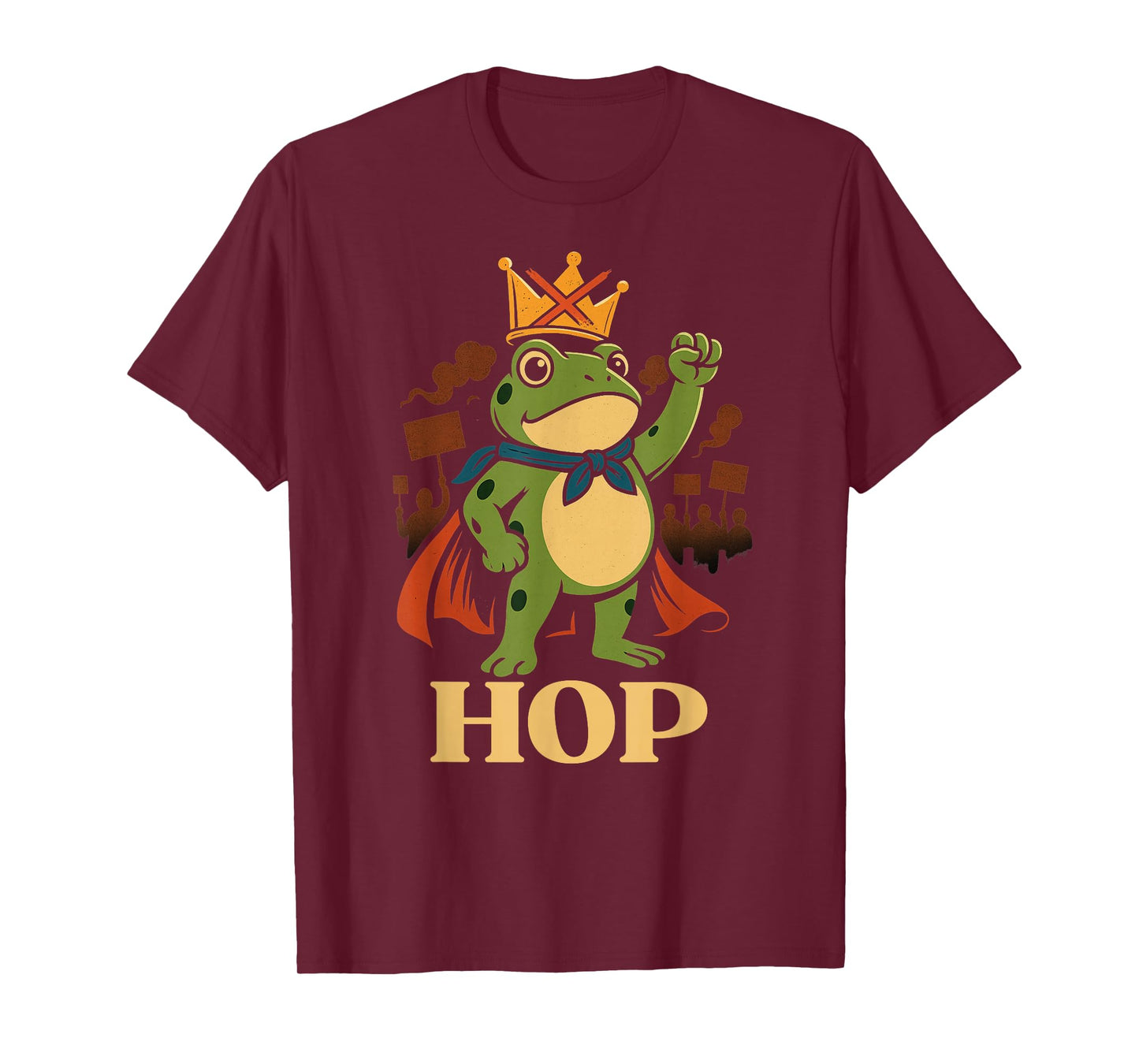 Funny Portland Frog Hop Protest Resist Frog No Kings Toad T-Shirt