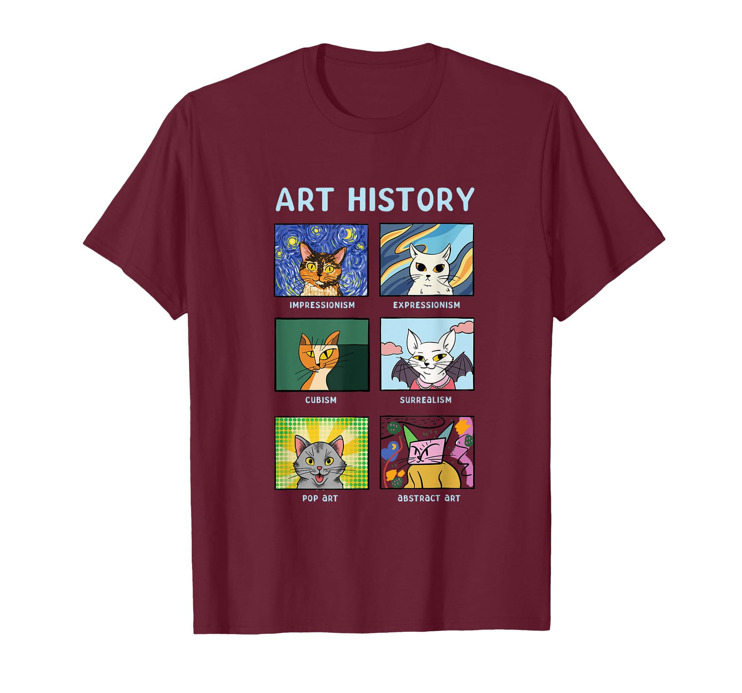 Art History Cats Fine Arts Cat for Art Collector T-Shirt