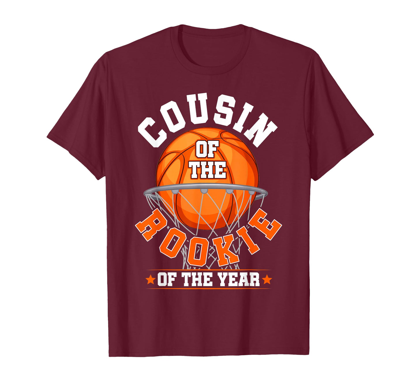 Cousin of Rookie 1st Birthday Basketball Family Matching T-Shirt