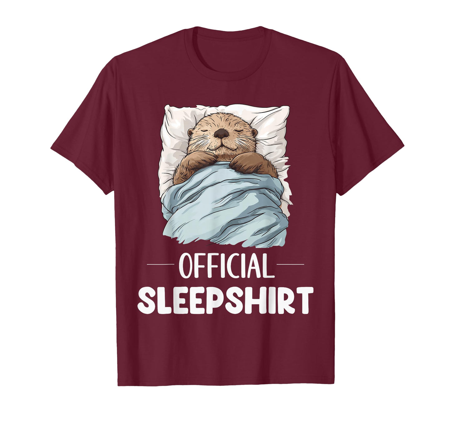 Official Sleepshirt Sleeping Sea Otter Animal Lovers Pajama T-Shirt