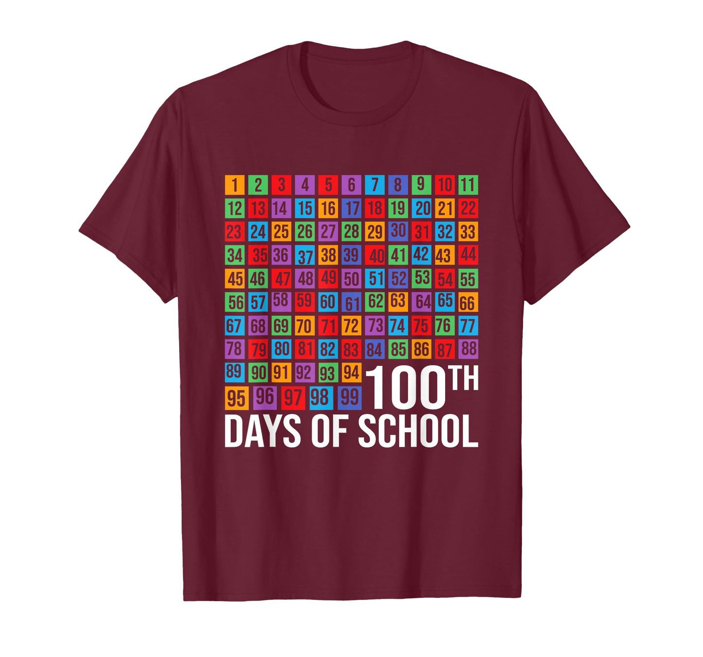 Kids Happy 100th Day of School Teachers Students Boys Girls T-Shirt