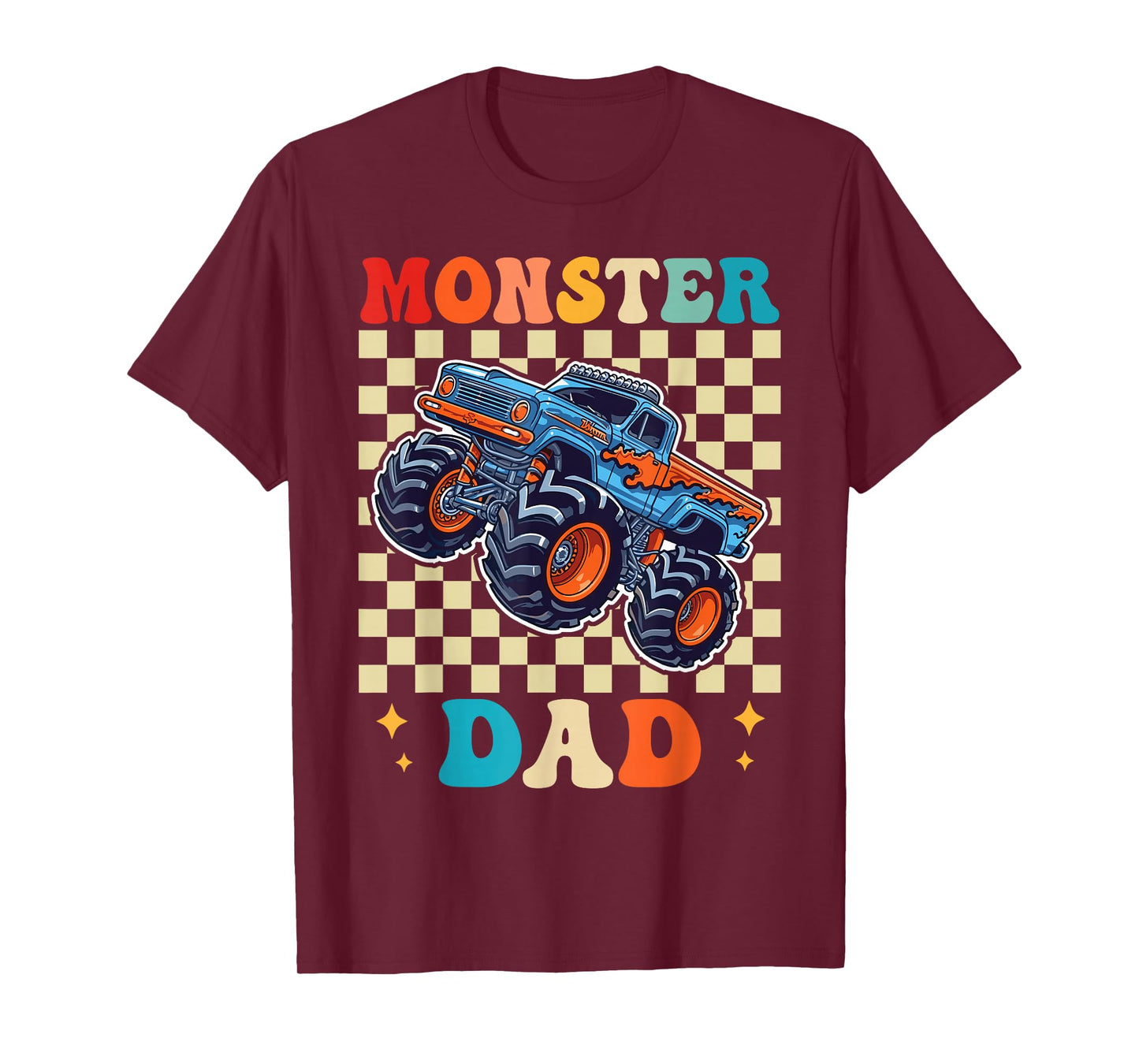 Monster Truck Dad Family Matching Monster Trucks Birthday T-Shirt