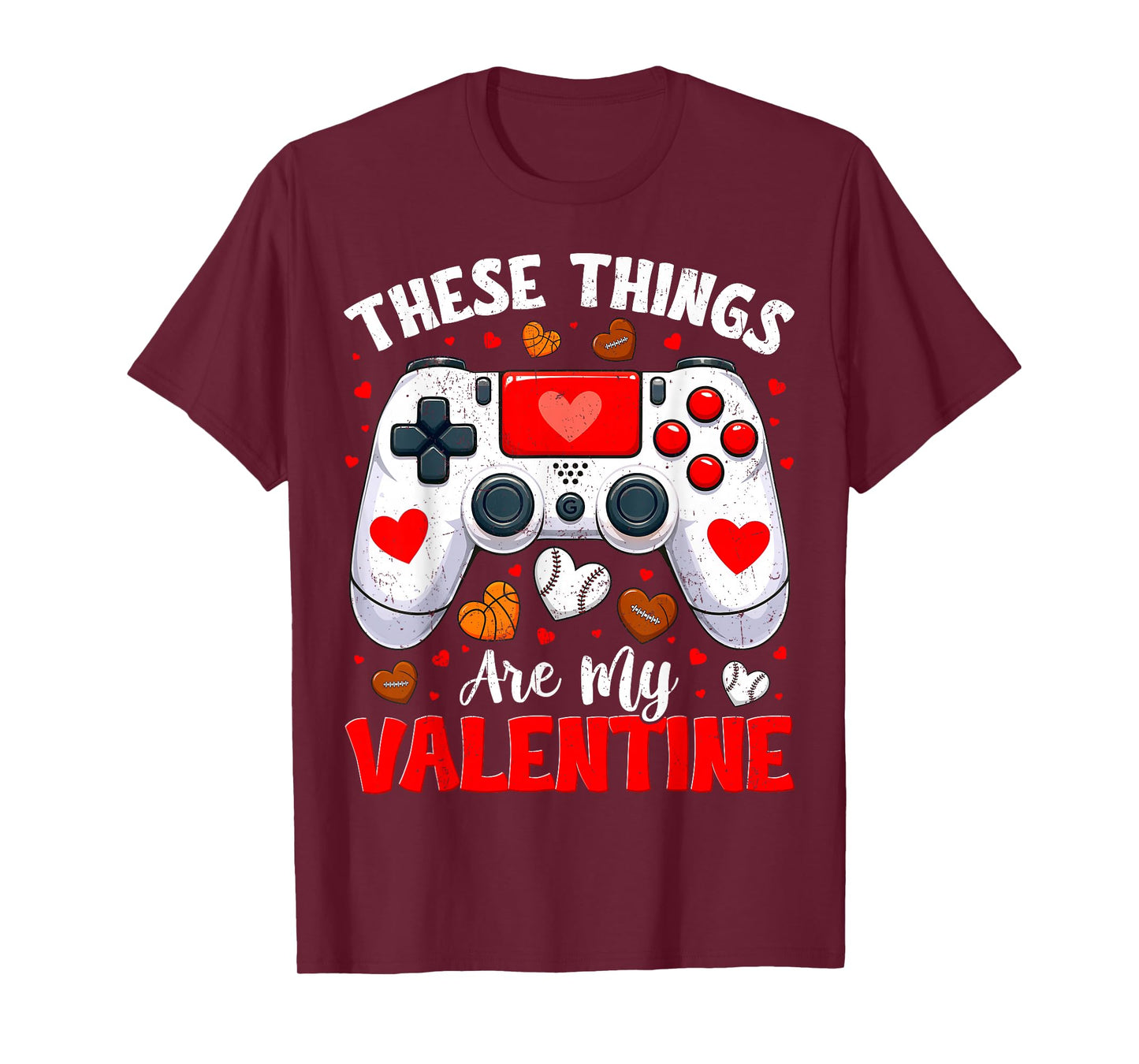These Thing are My Valentine Gaming Sports Outfit Boy Kid T-Shirt