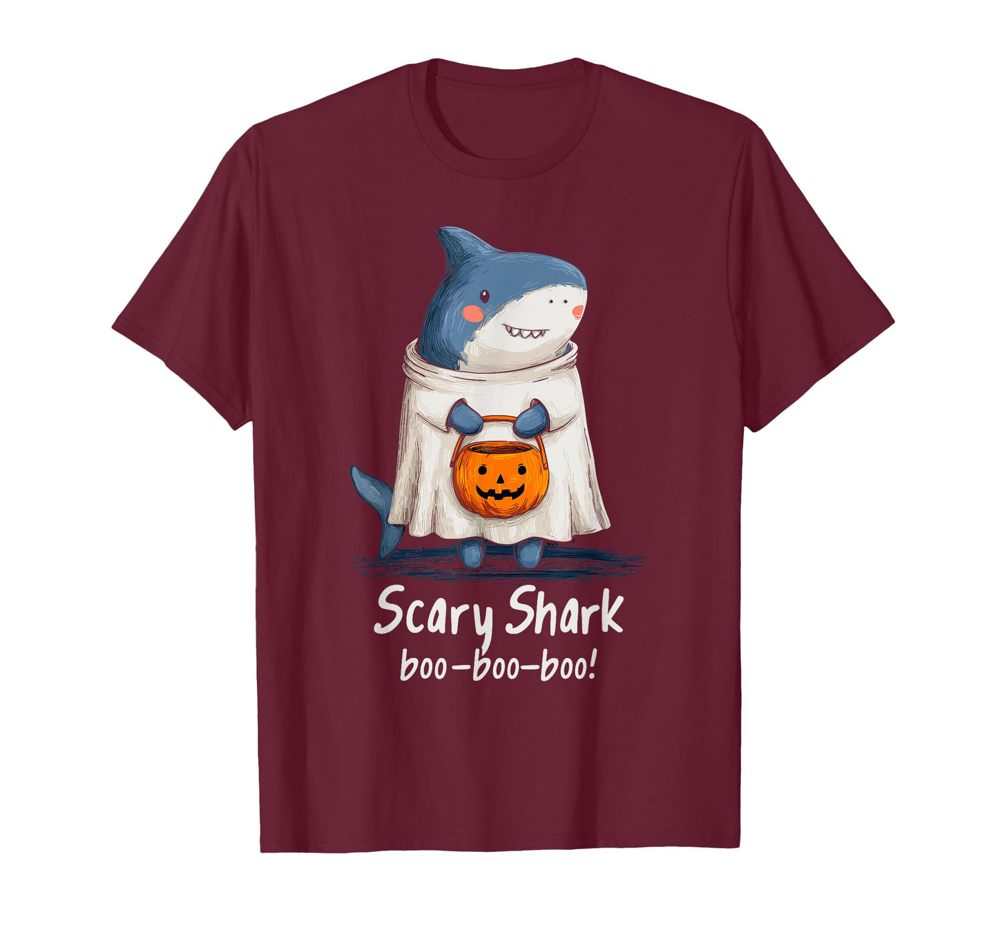 Cute Shark Mummy Halloween Men Women Kids Funny Shark T-Shirt