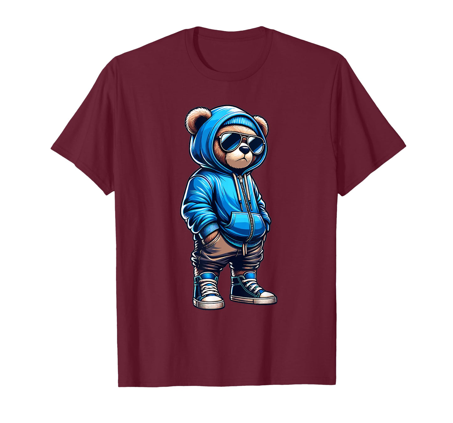 Graphic Teddy Bear Cool Bears Hip Hop Streetwear Colorful T-Shirt
