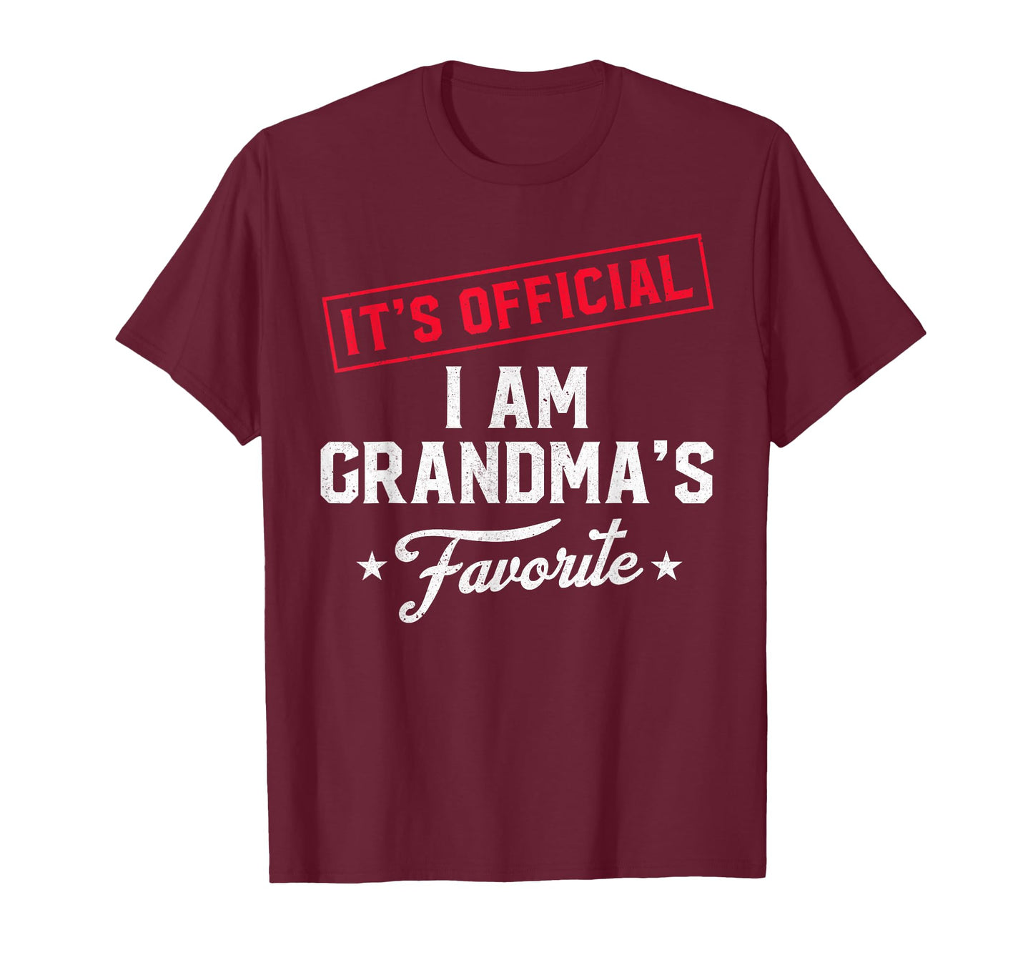 It's Official I'm Grandma's Favorite Funny Grandchild T-Shirt