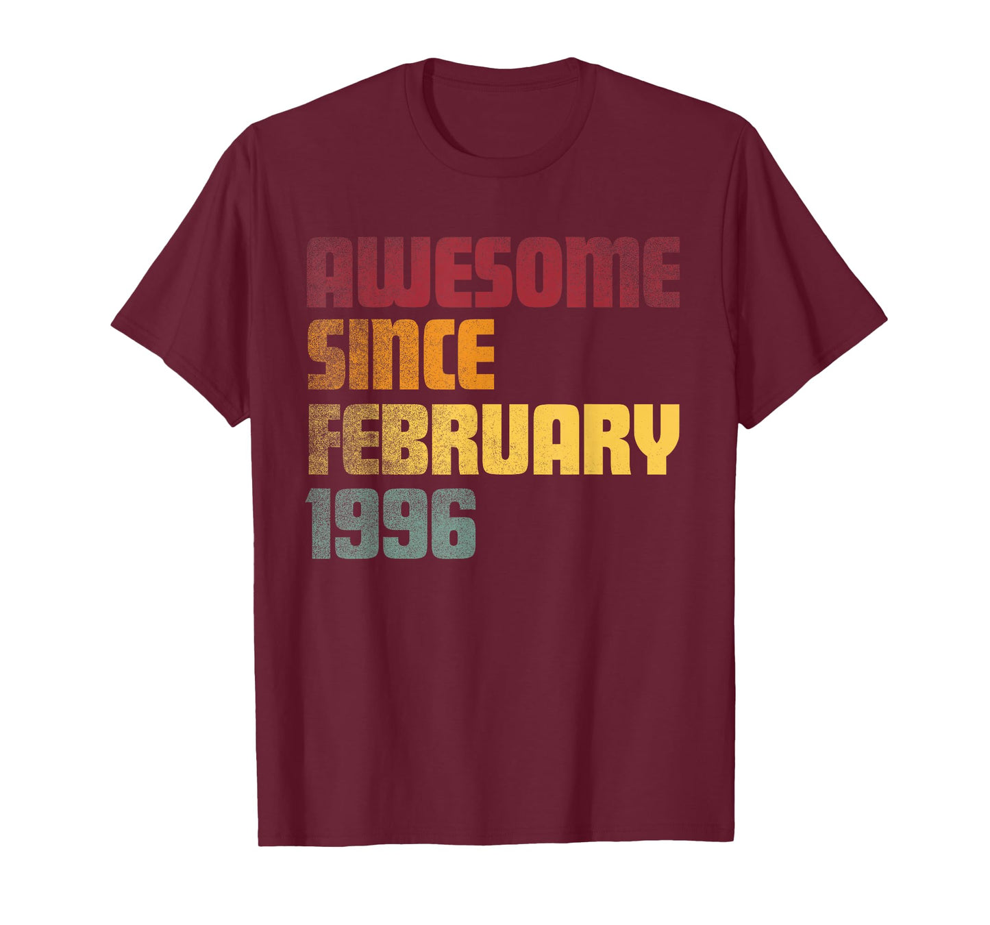 Awesome Since February 1996 30th Birthday - Vintage T-Shirt