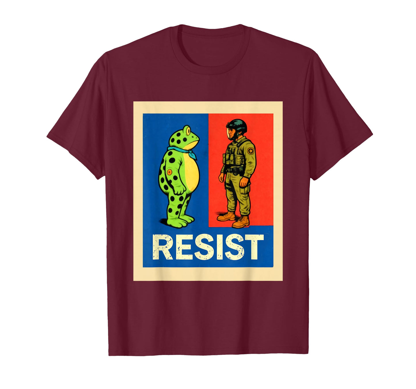 Resist Frog Portland Activist Protest for Men and Women T-Shirt