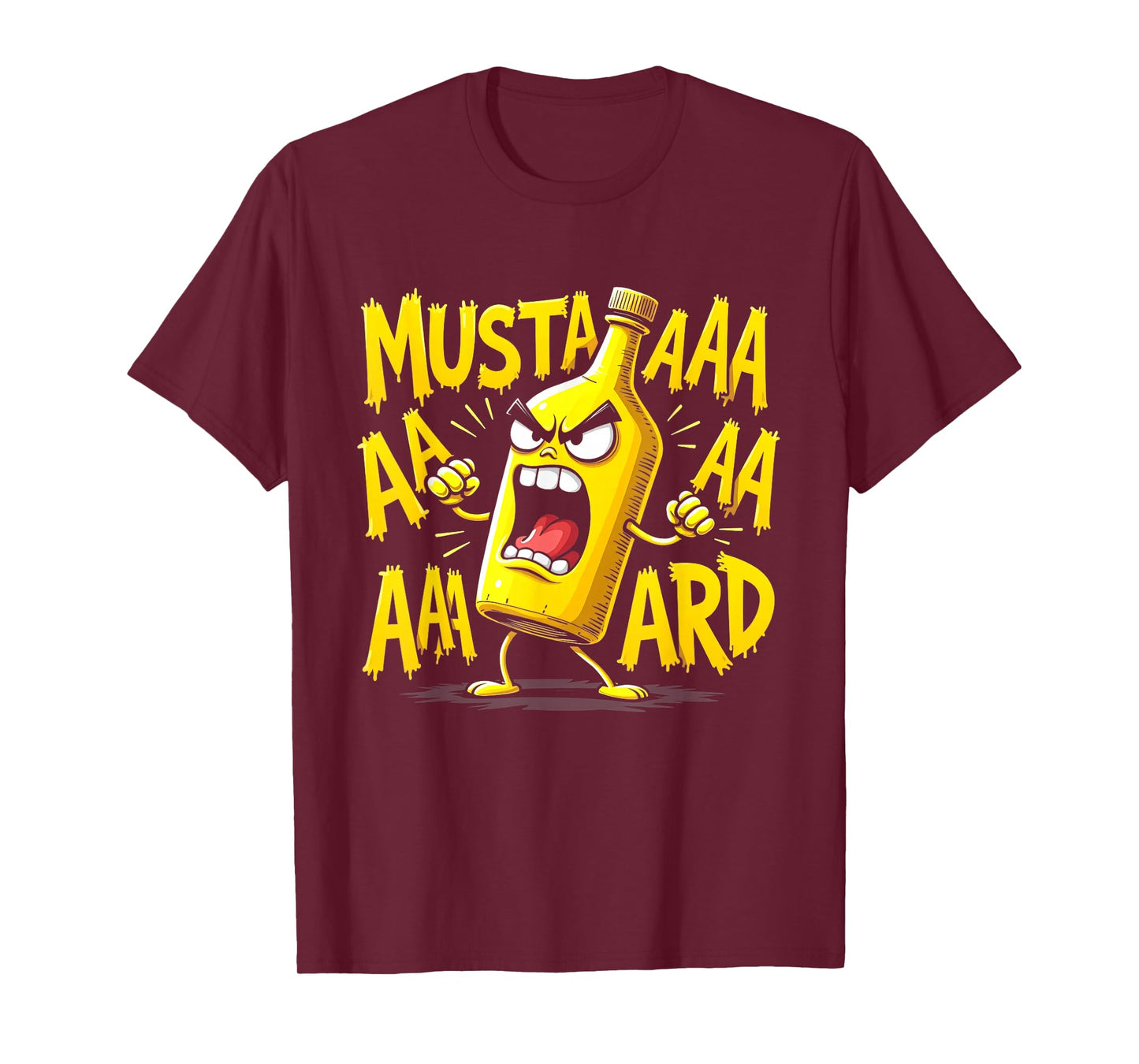 Mustard Bottle Scream Funny Condiment Rap Humor T-Shirt