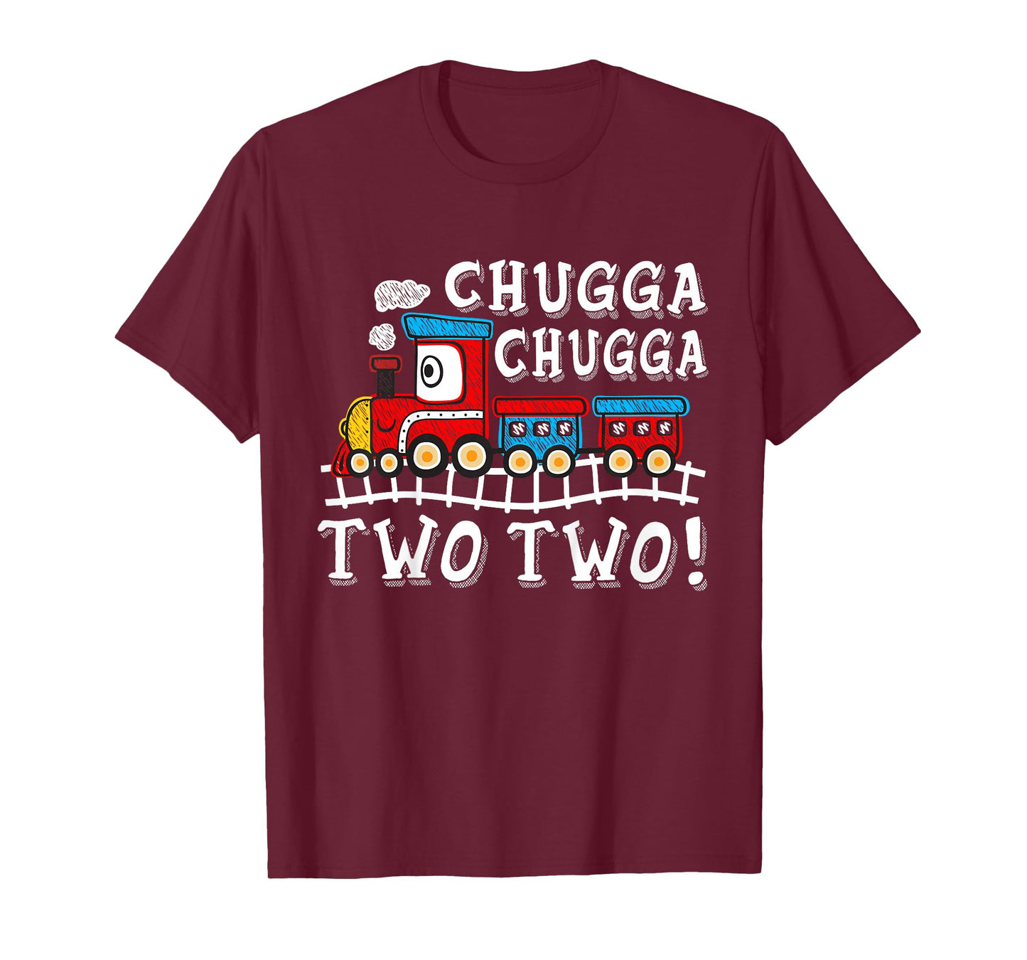 2nd Birthday Boy Train Chugga Chugga Two Two Toddler T-Shirt