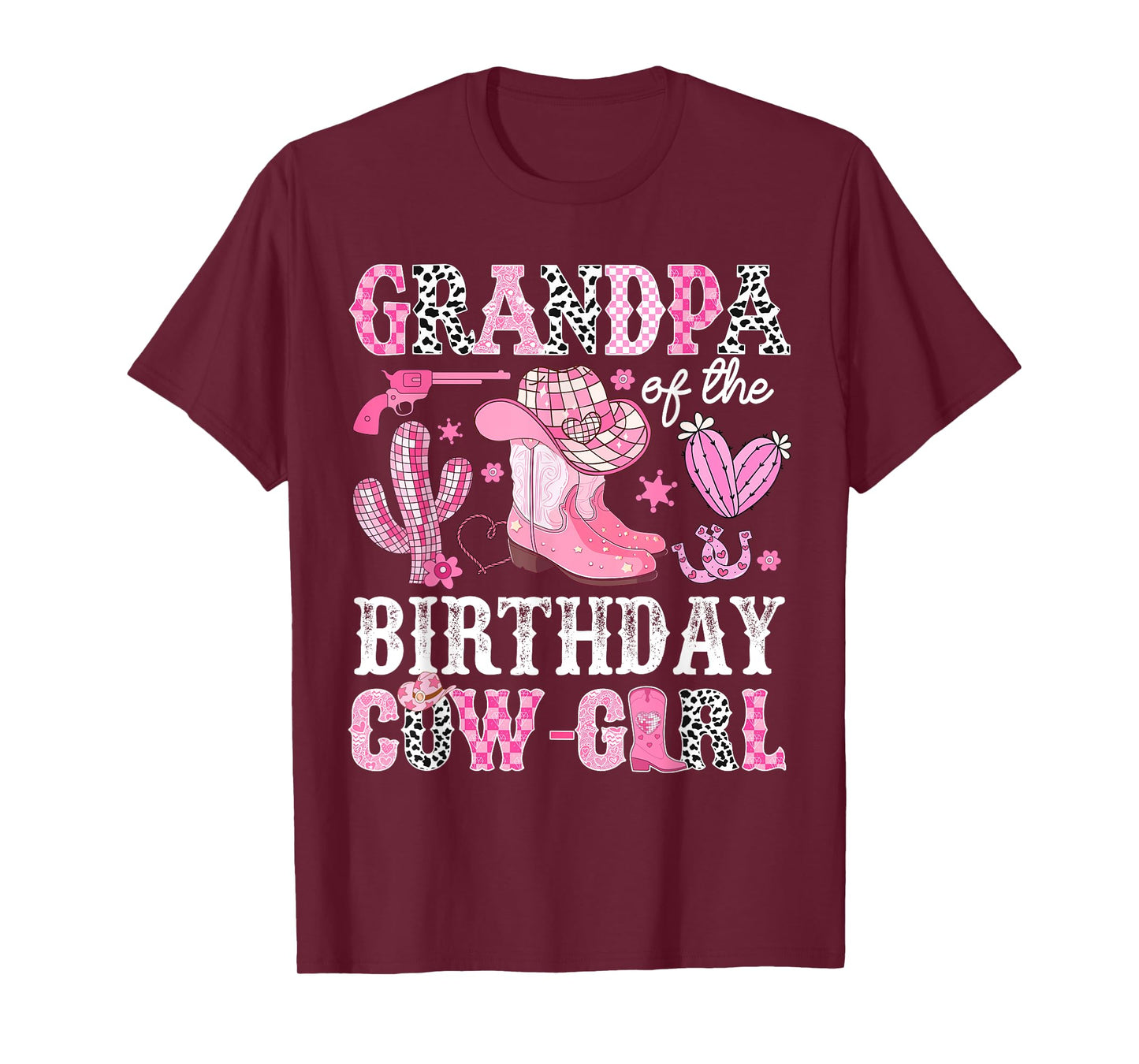 Grandpa Of The Birthday Cow-Girl Rodeo Cowgirl Bday T-Shirt