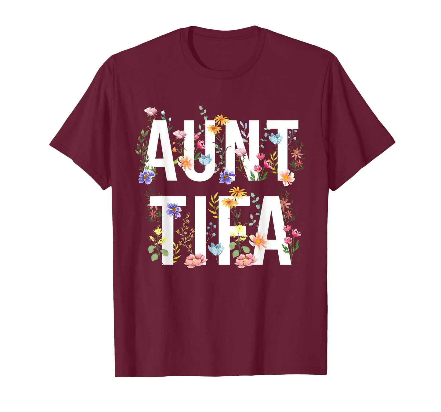 Aunt Tifa - Retro Wildflowers Floral Feminist Mom Women T-Shirt