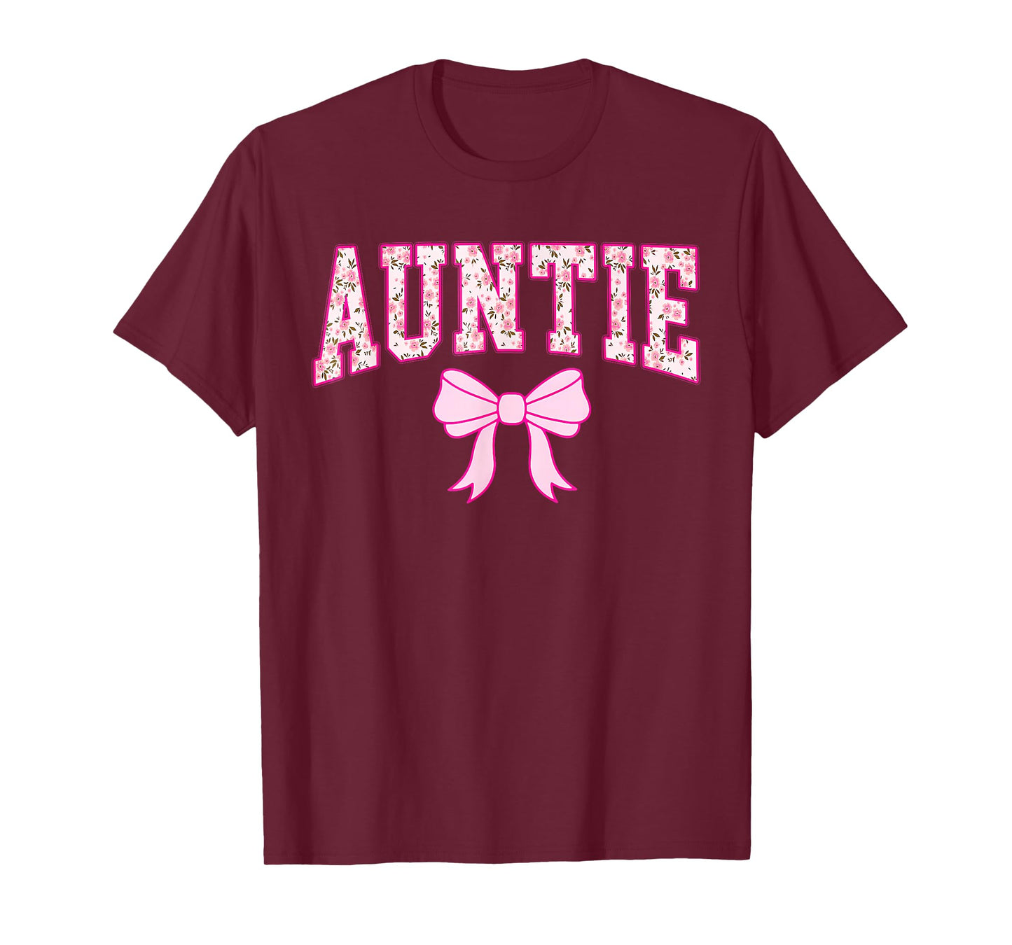 Auntie Coquette Bow Pink Aesthetic Mother's Day Aunt T-Shirt