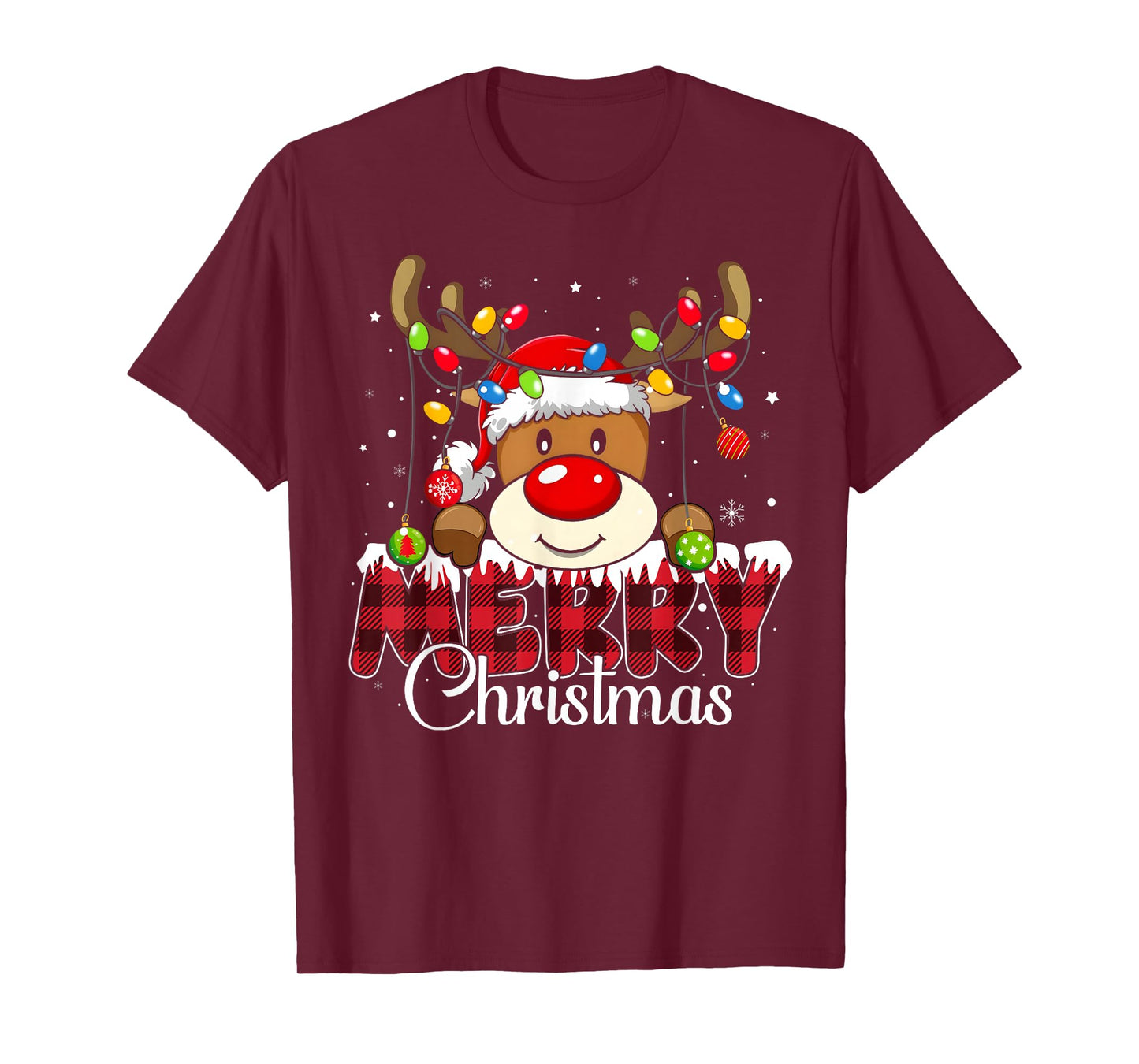Merry Christmas Reindeer Xmas Family Matching Men Women Kids T-Shirt