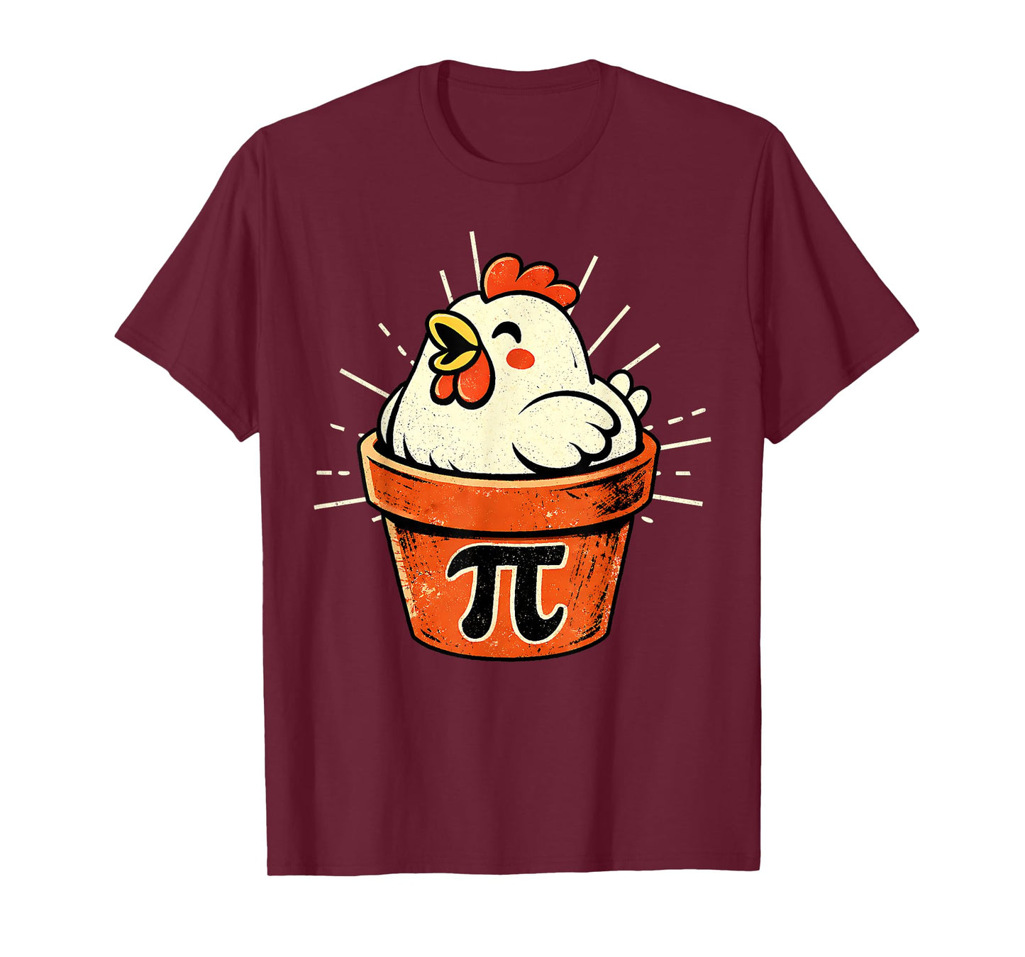 Funny Chicken Pot Pi Day 3.14 Pie Math Lover Teacher Kids T-Shirt