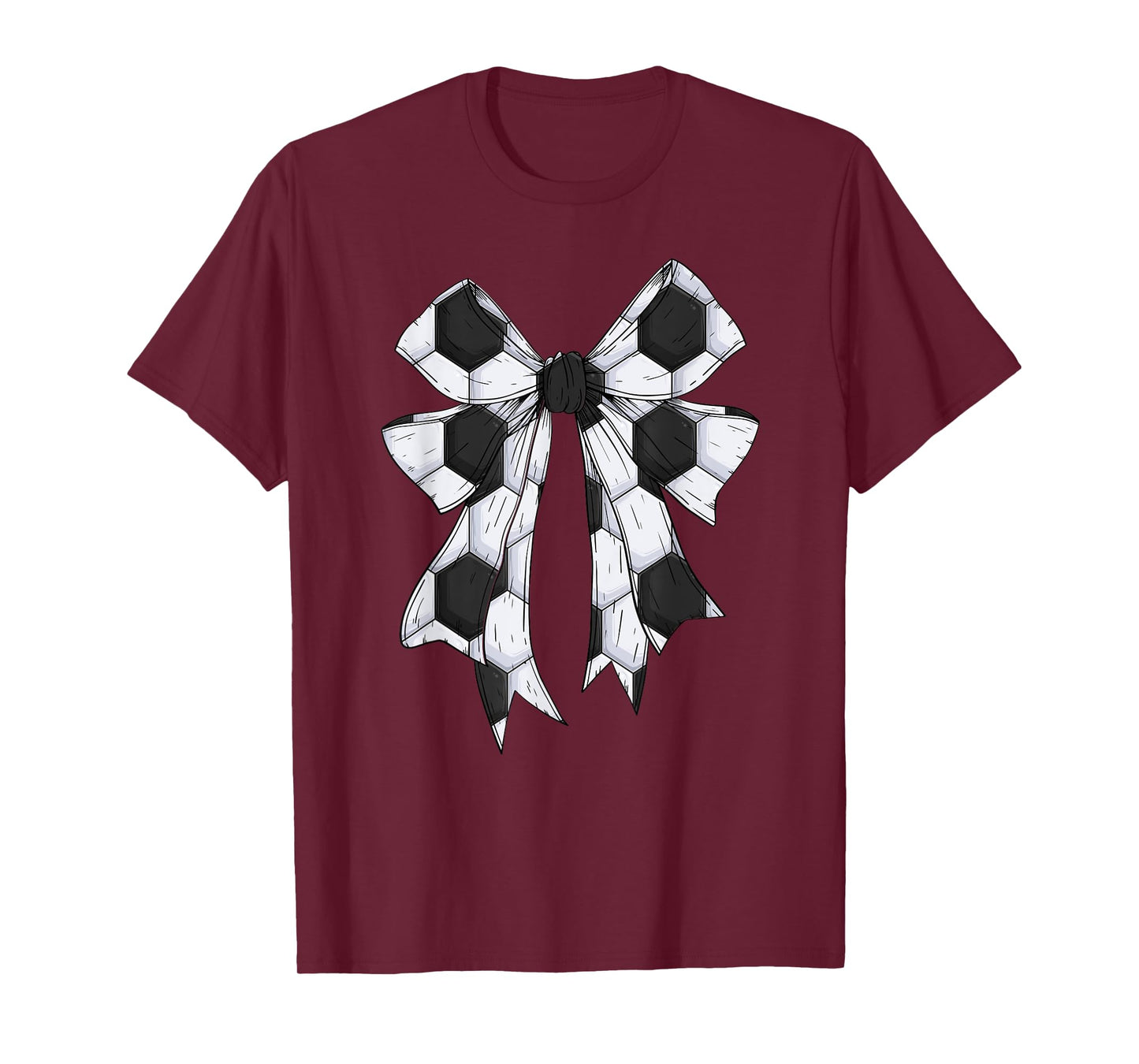 Cute Soccer Ball Coquette Bow For Women Girls Kid Soccer Mom T-Shirt
