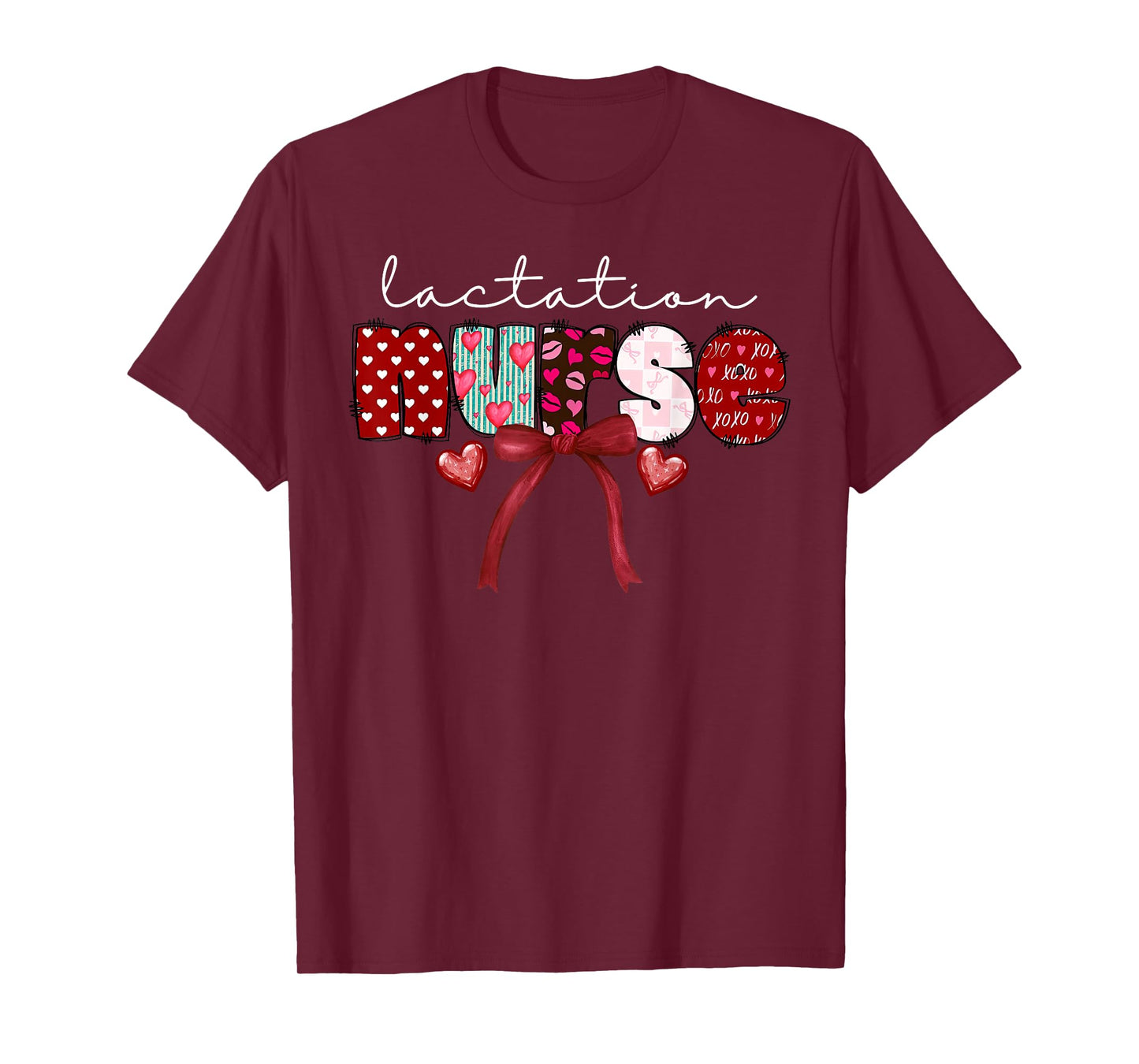 Lactation Nurse Coquette Bow Valentine IBCLC Appreciation T-Shirt