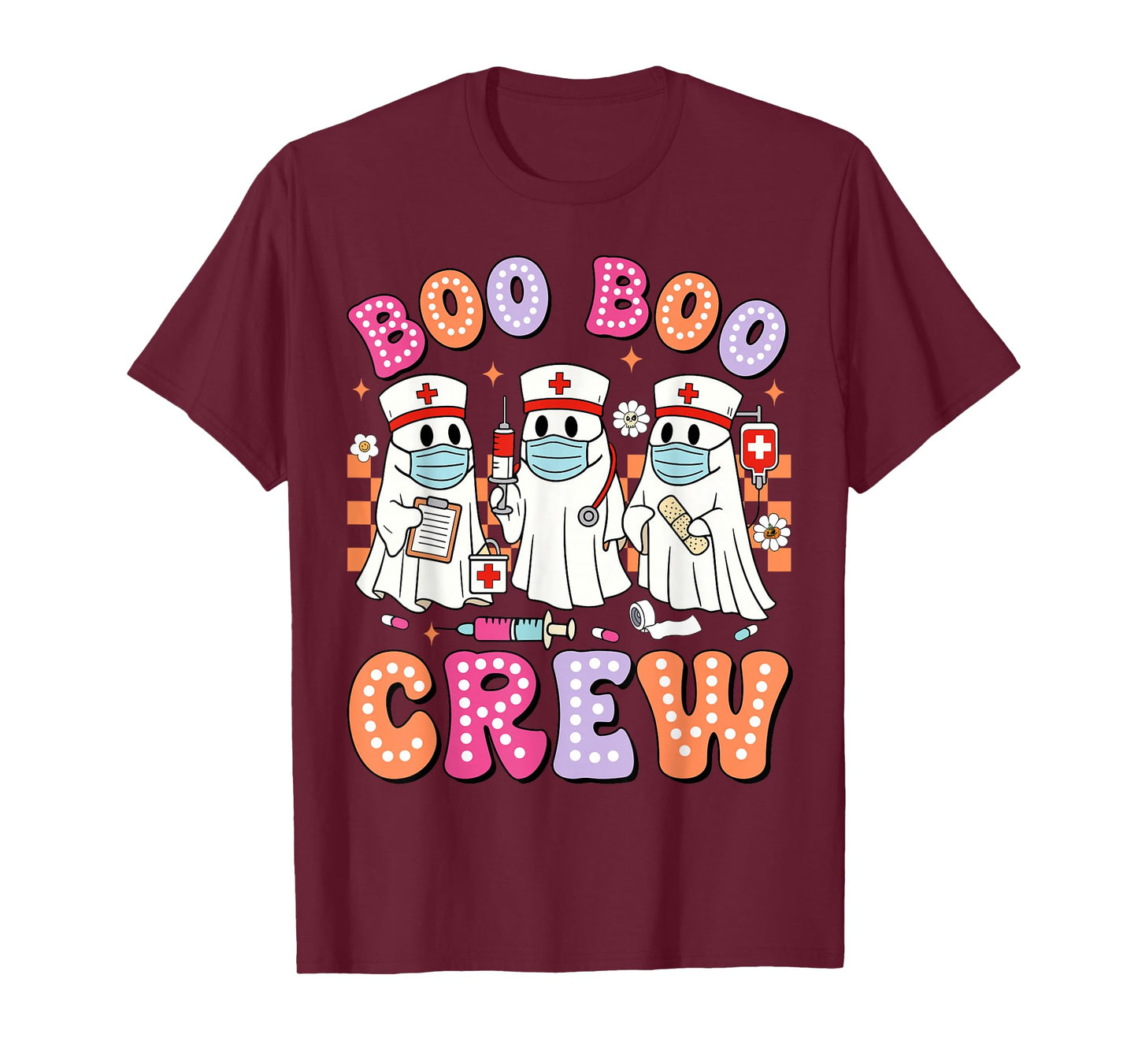 Boo Boo Crew Nurse Funny Halloween Nurse Nursing Girl Women T-Shirt