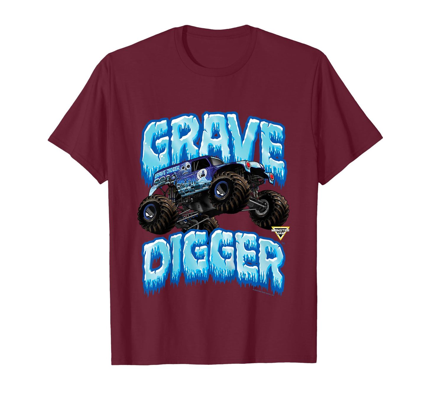 Monster Jam Kids Grave Digger Ice Cold Monster Truck T-Shirt